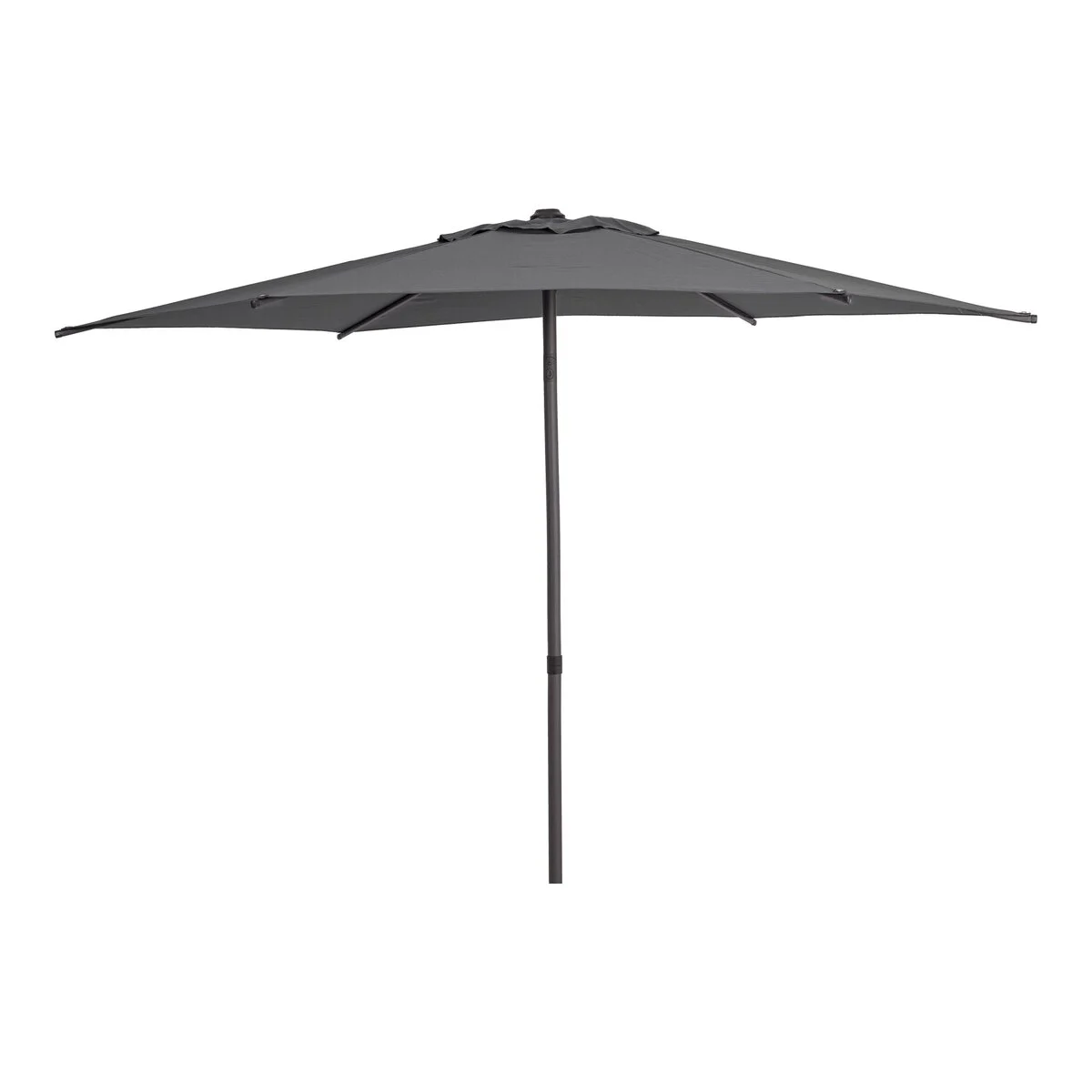 Sonnenschirm Samba Metall rund, modern neigbar, dunkelgrau, Ø 300 cm, winddichter Kamin - Bizzotto