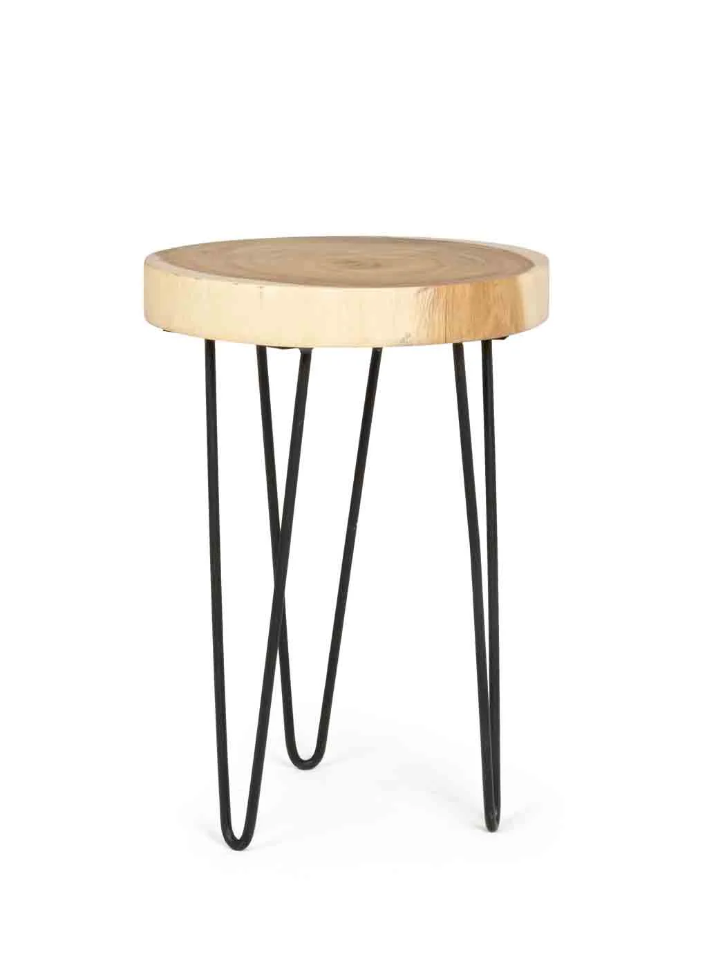 Beistelltisch Tuala aus Suarholz, modern, rund, natur, individuelles Design Ø 35 cm - Bizzotto
