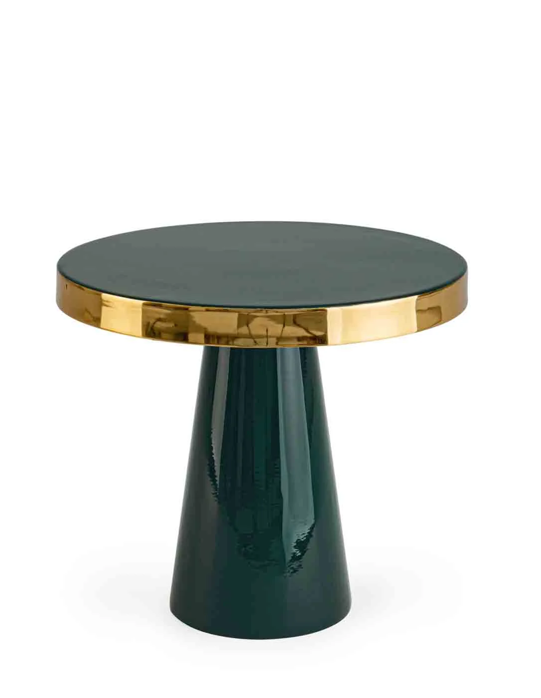 Beistelltisch Nandika aus Metall, rundes Design, Dunkelgrün, modern und vielseitig für Dein Zuhause - Bizzotto