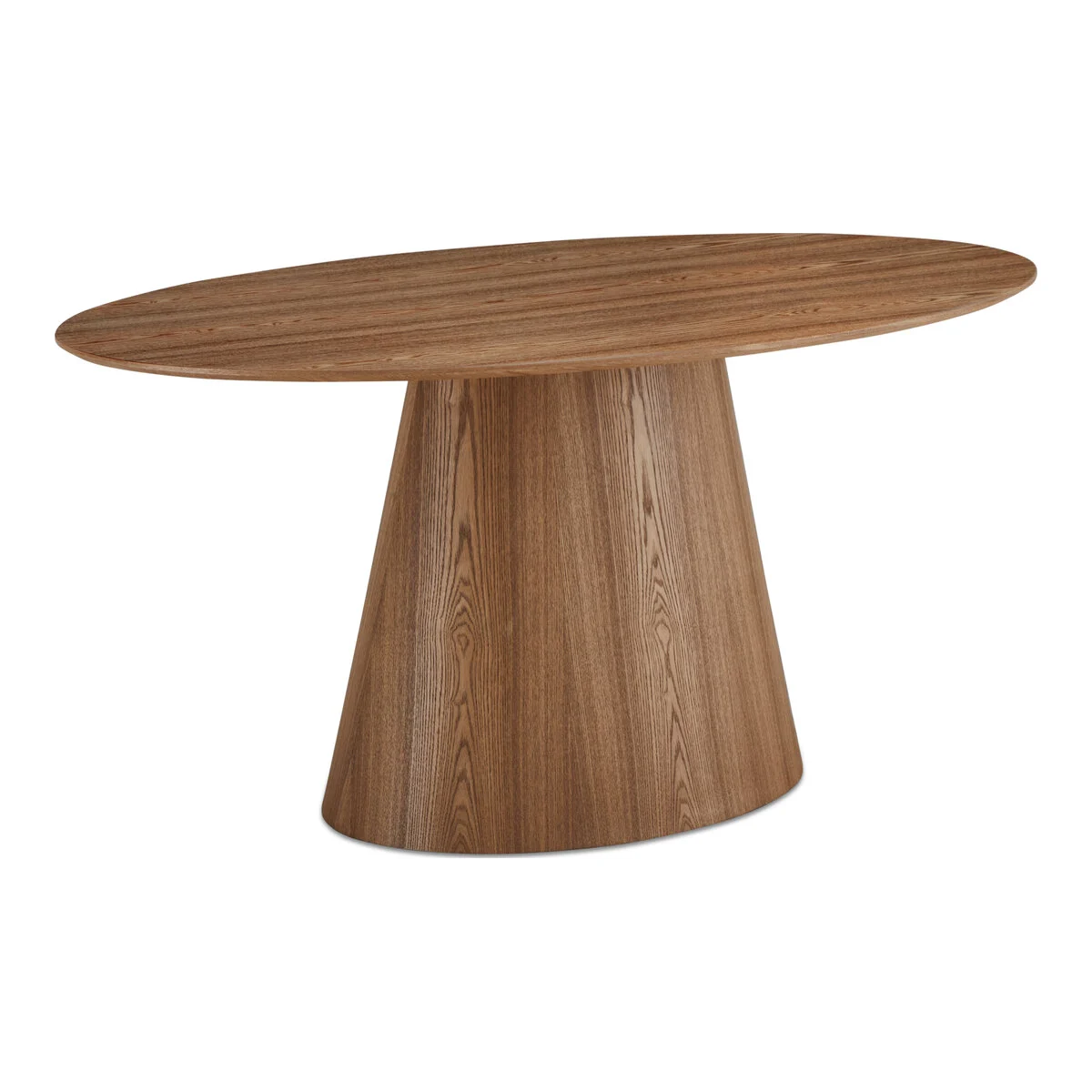 Esstisch Oganto Oval 160x90 cm - Moderner Holztisch für 6 Personen, Natur