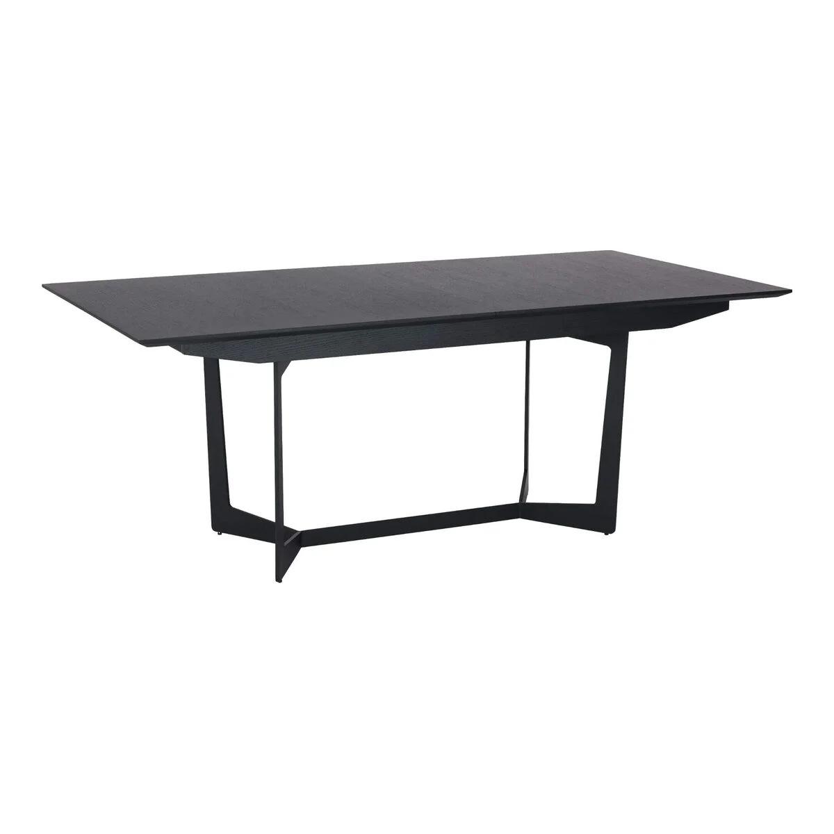 Esstisch Otoya 200/250 cm Schwarz - Rechteckig, Butterfly-Auszug, für 6-10 Personen