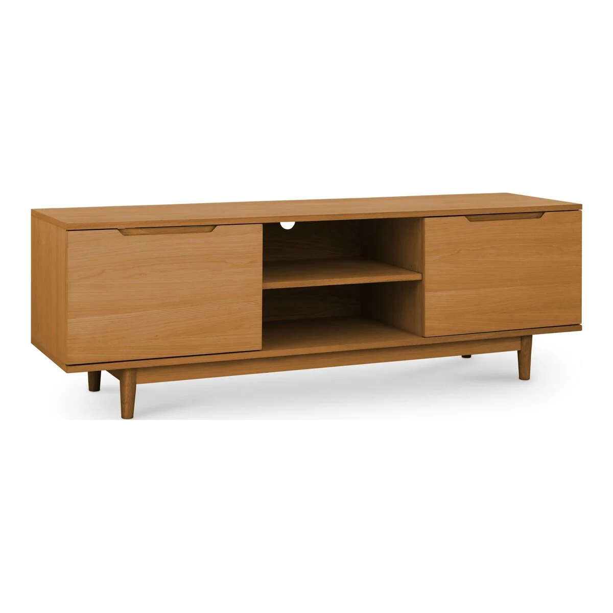 TV-Board Enimeta Eiche Natur 160 cm - mit Türen & Soft-Close