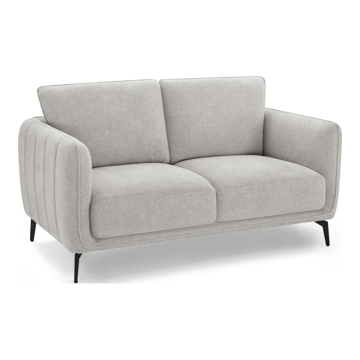 2-Sitzer Sofa Alenes Stoff Hellgrau - mit Taschenfederkern & weicher Polsterung