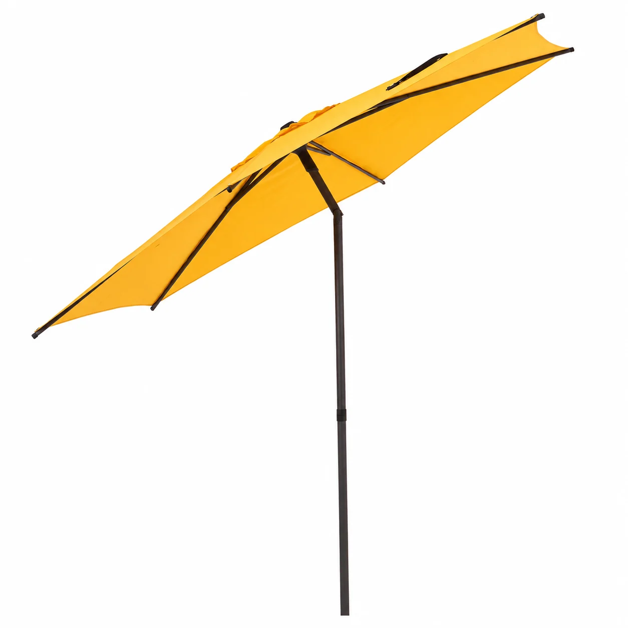 Sonnenschirm Samba aus Metall und Polyester, modern, gelb, neigbar mit winddichtem Kamin - Bizzotto