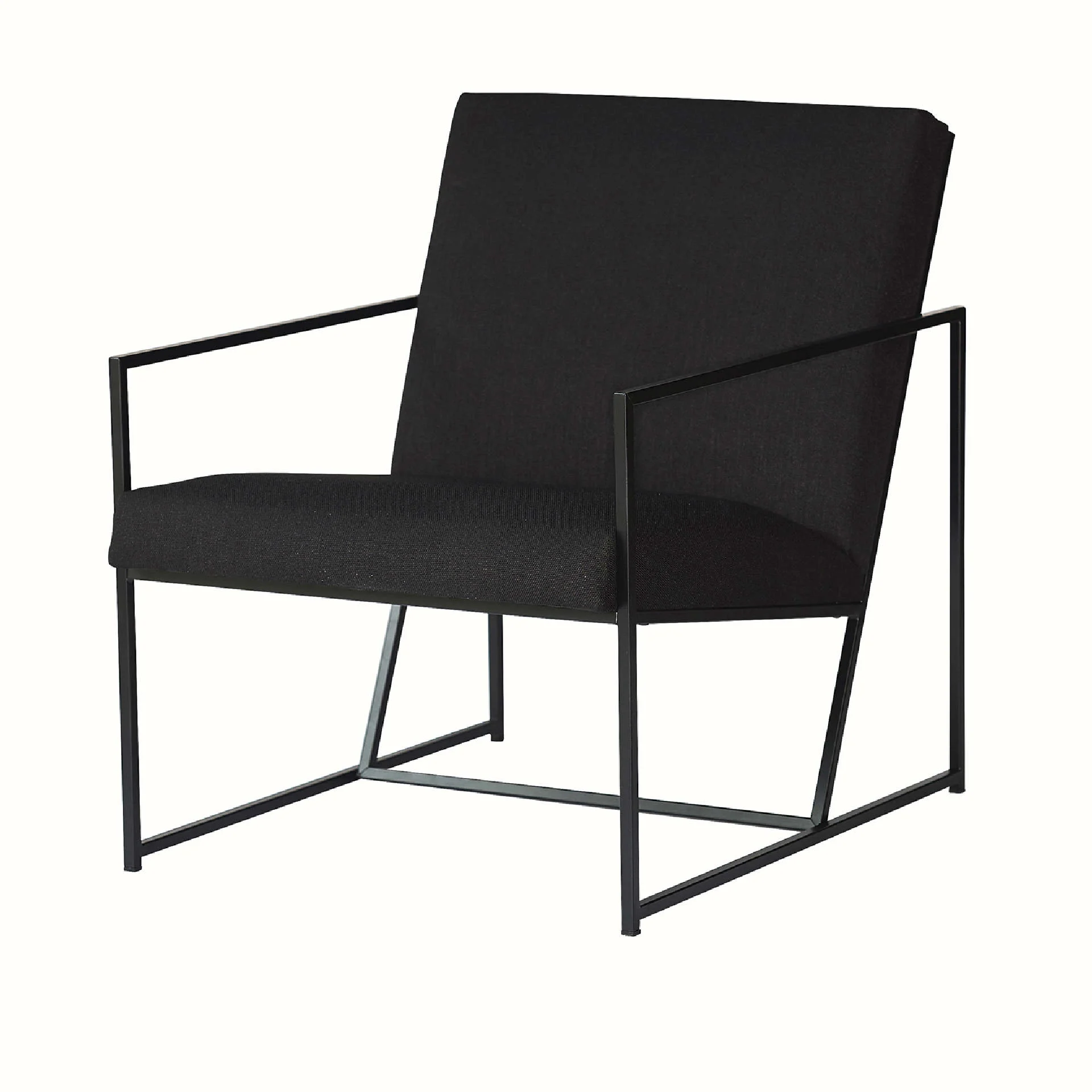 Sessel Style aus weichem Stoff, modern mit Kufengestell, schwarz, komfortabel gepolstert - Jan Kurtz