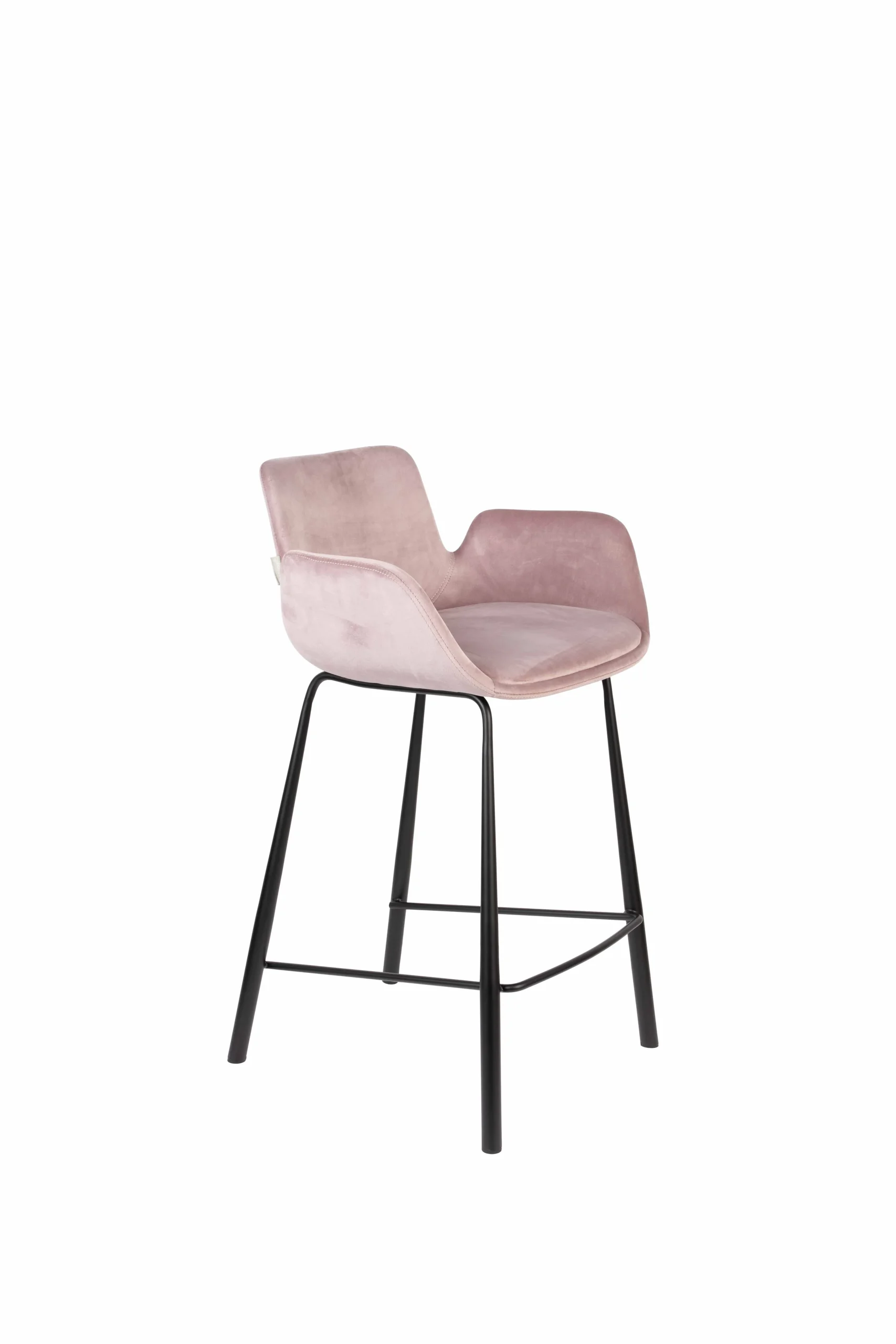 Zuiver Brit Barhocker Stahl/Polyester rosa
