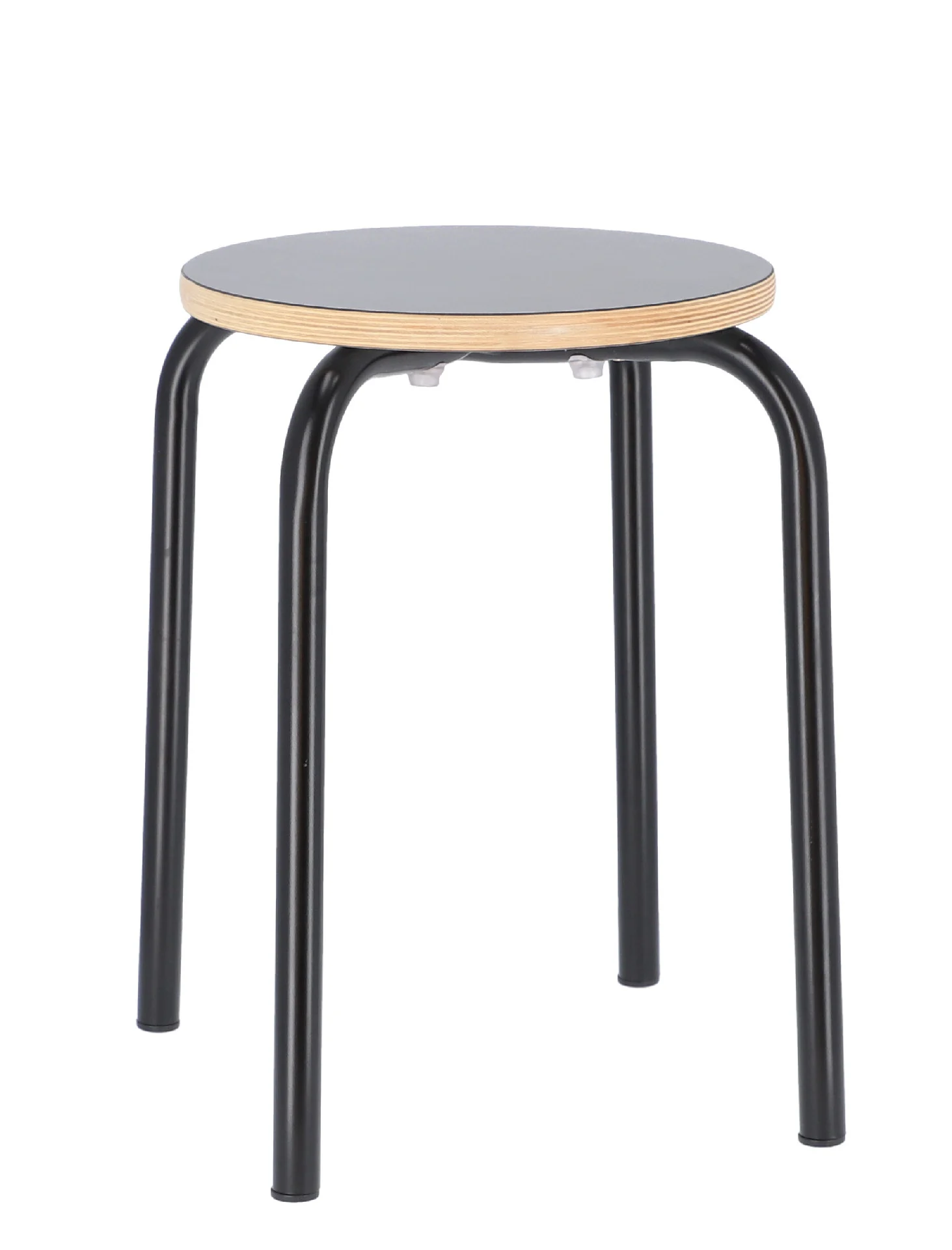Hocker Paris Metall, modern und stapelbar, Schwarz, platzsparendes Design für Dein Zuhause - Jan Kurtz
