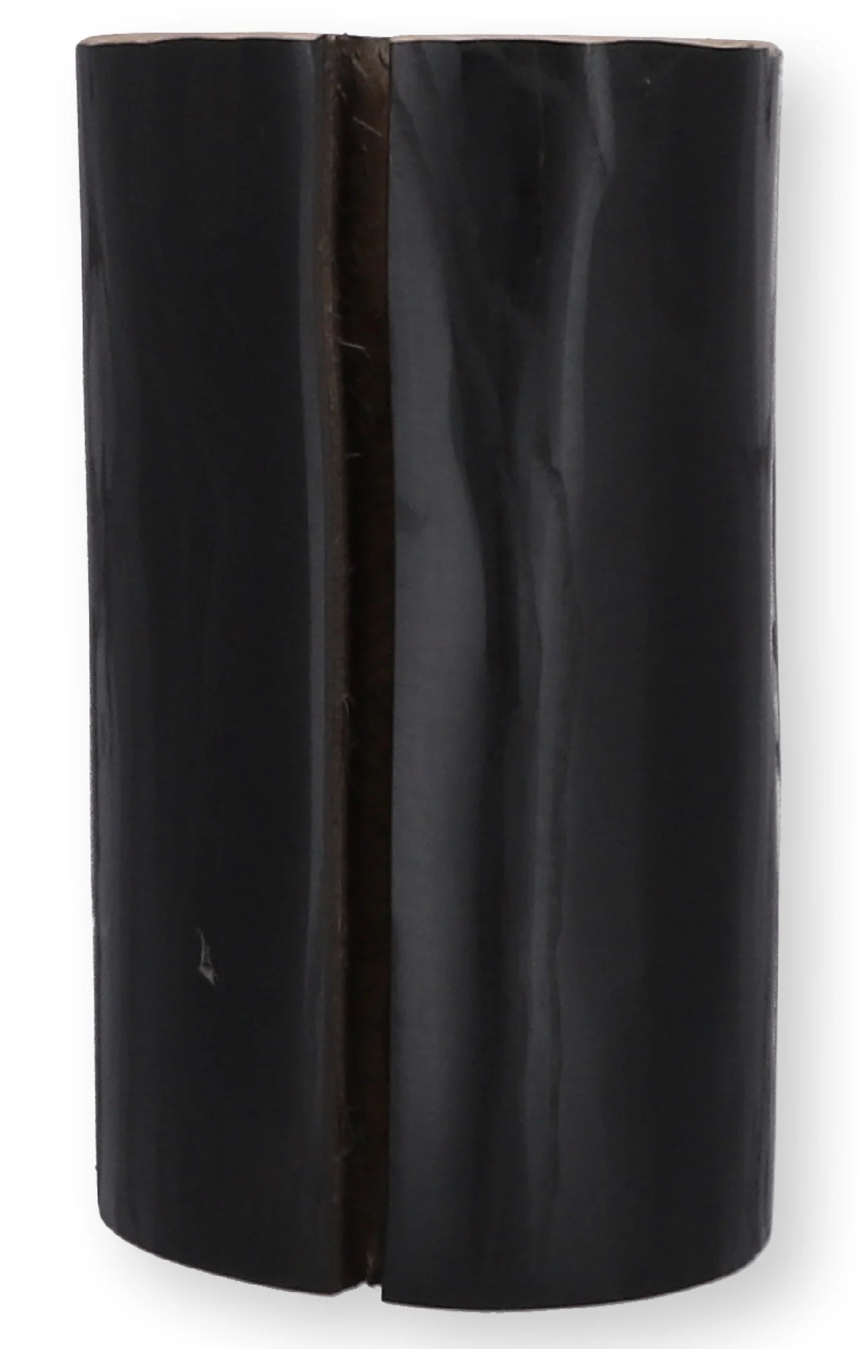 Beistelltisch Block rund, Kernesche massiv, modern, Schwarz, Höhe 46 cm, einzigartiges Design - Jan Kurtz