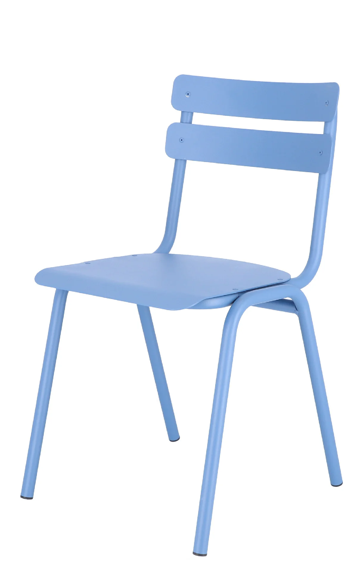 Stuhl One aus Aluminium, stapelbar, Retro Chic, hellblau, wetterfest für Outdoor - Jan Kurtz