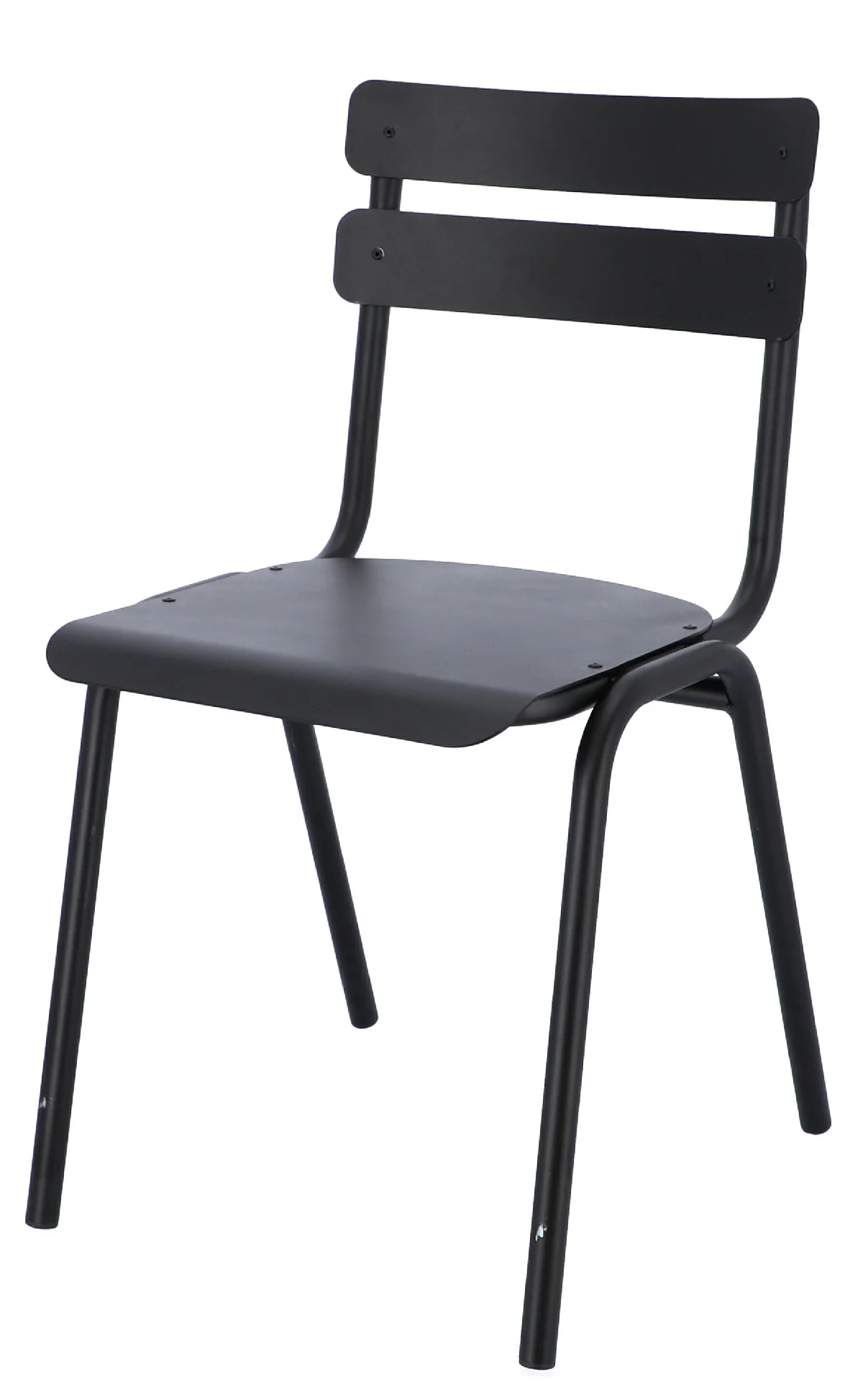 Stuhl One aus Aluminium, stapelbar, Retro Chic, schwarz, wetterfest für Outdoor - Jan Kurtz