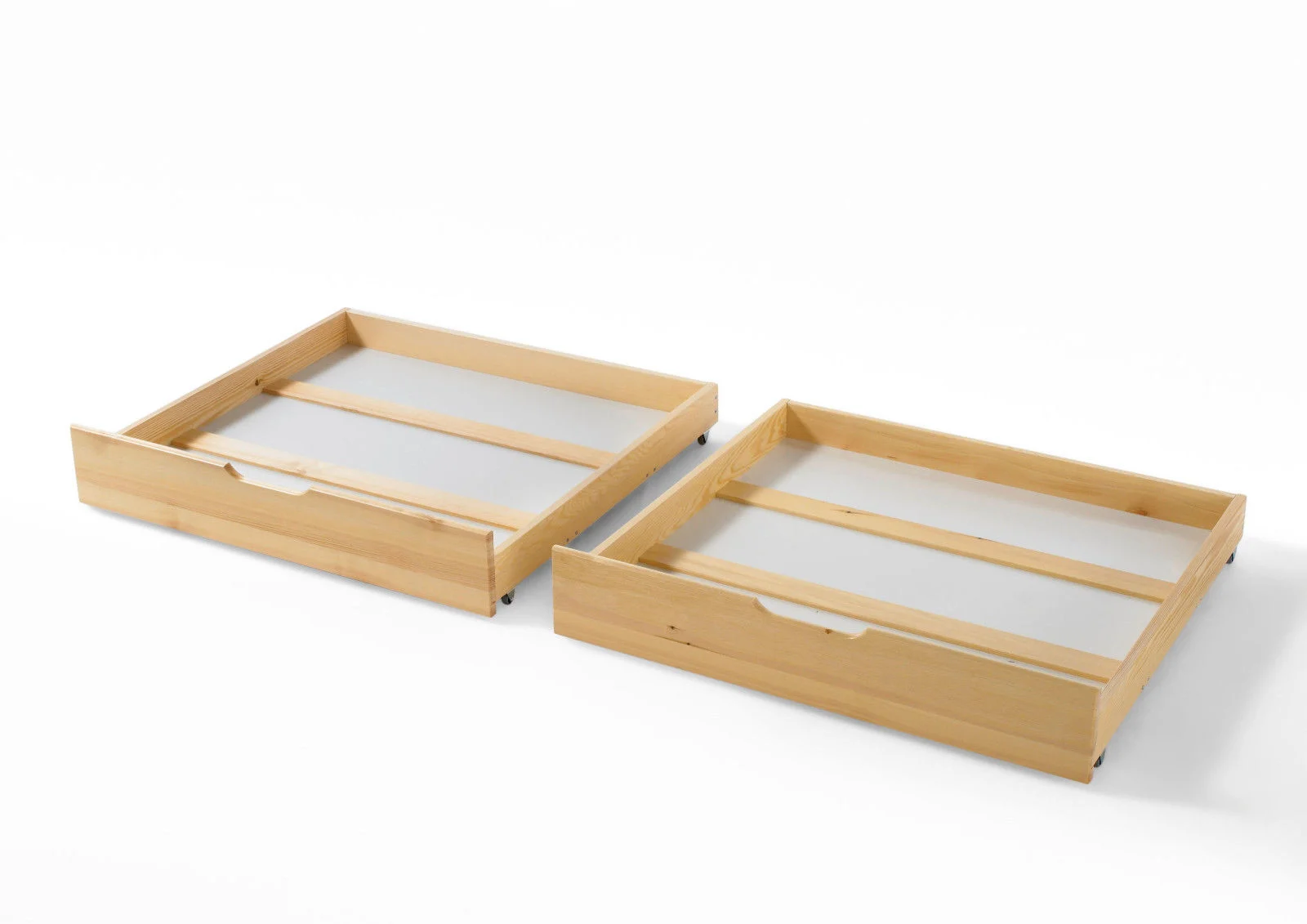 Bettkasten Schubkasten Set 2 x Stück für div.Betten Kiefer Natur - Fun Moebel