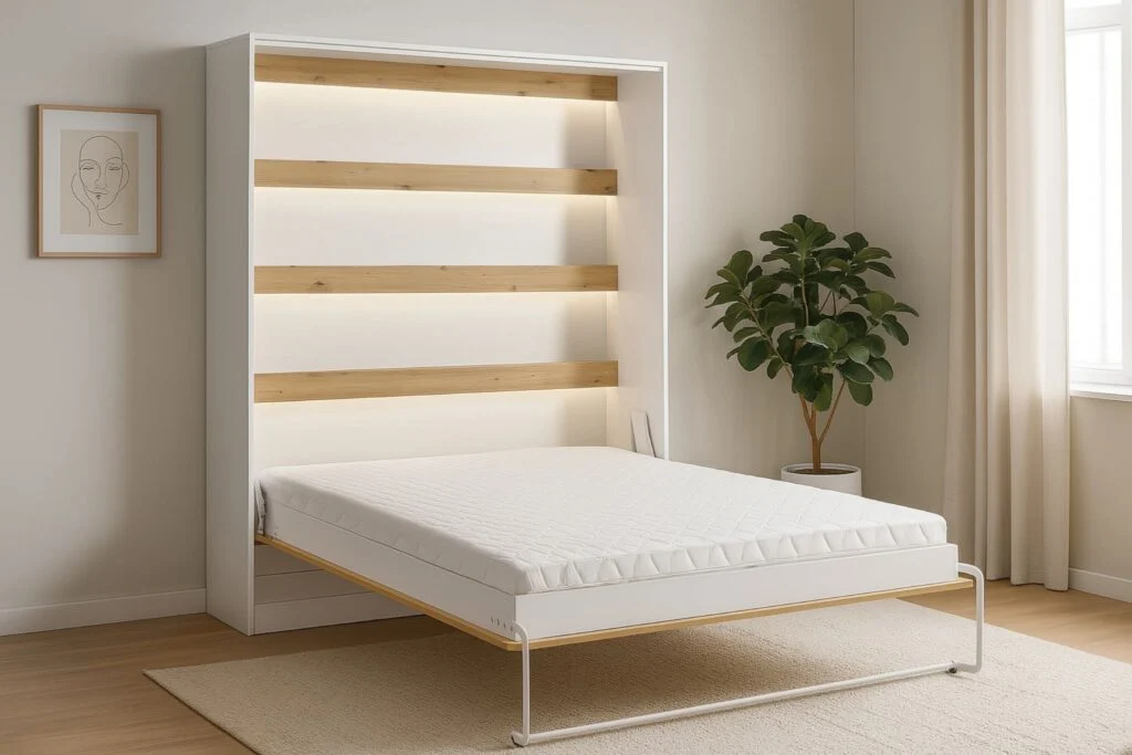 Schrankbett Perfekt 160×200 ein vertikales, das Design und Funktionalität vereint