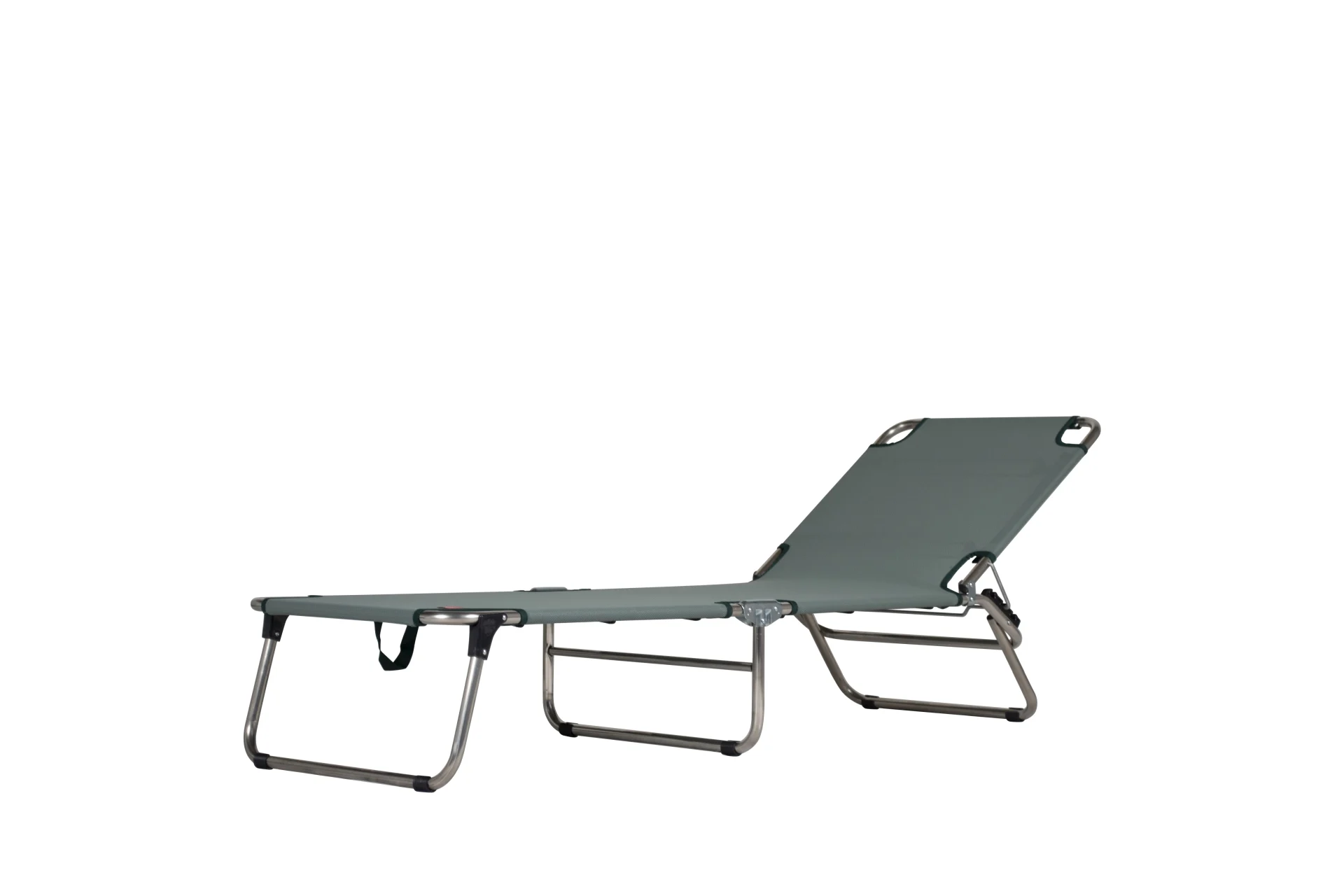 Gartenliege Amigo aus Aluminium, modern und wetterfest, salbeigrün, 3-fach verstellbare Rückenlehne