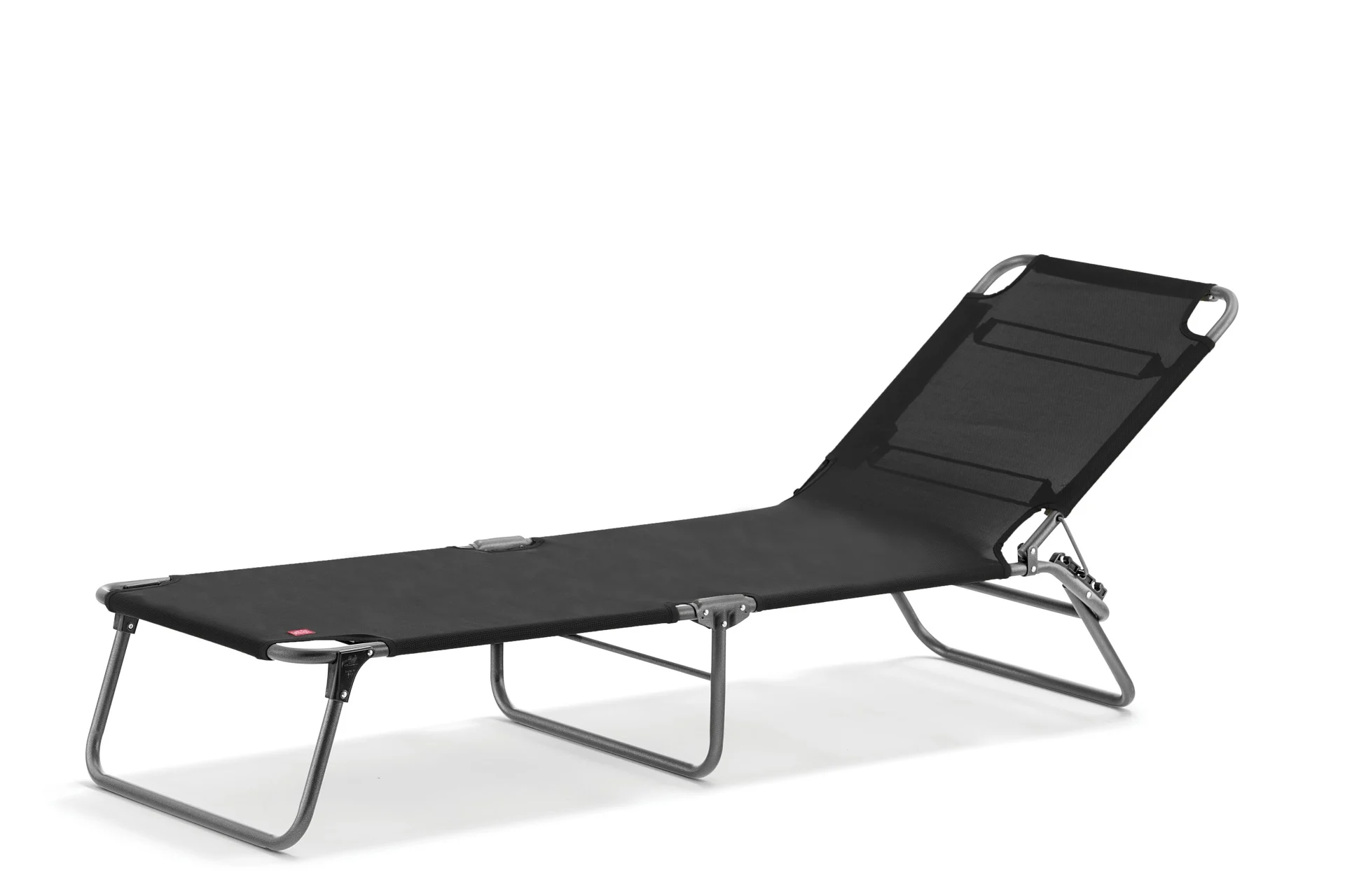 Gartenliege Amigo aus Aluminium, modernes Design, 3-fach verstellbar, schwarz, leicht und wetterfest