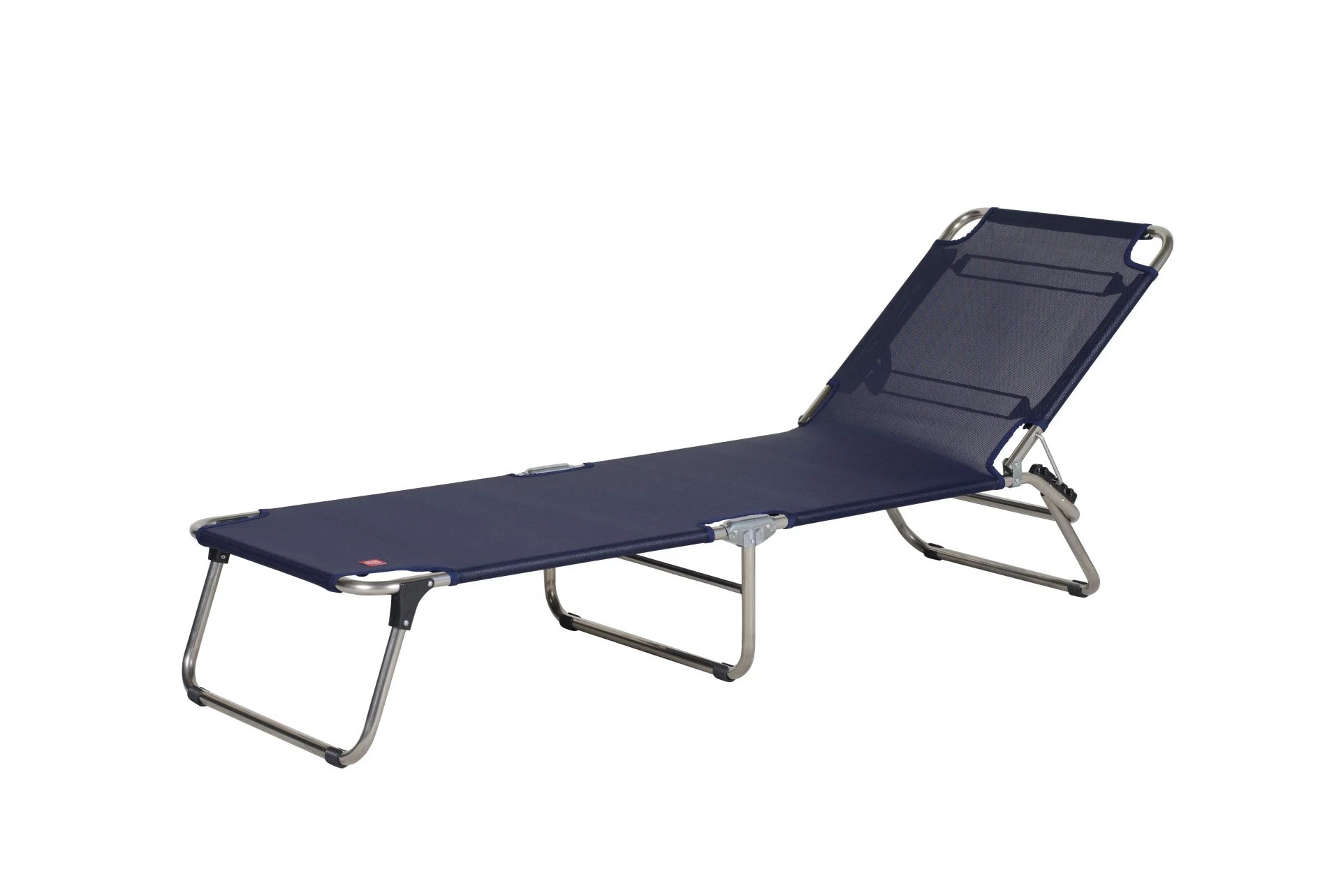 Gartenliege Amigo aus Aluminium, modern und wetterfest, dunkelblau, 3-fach verstellbar