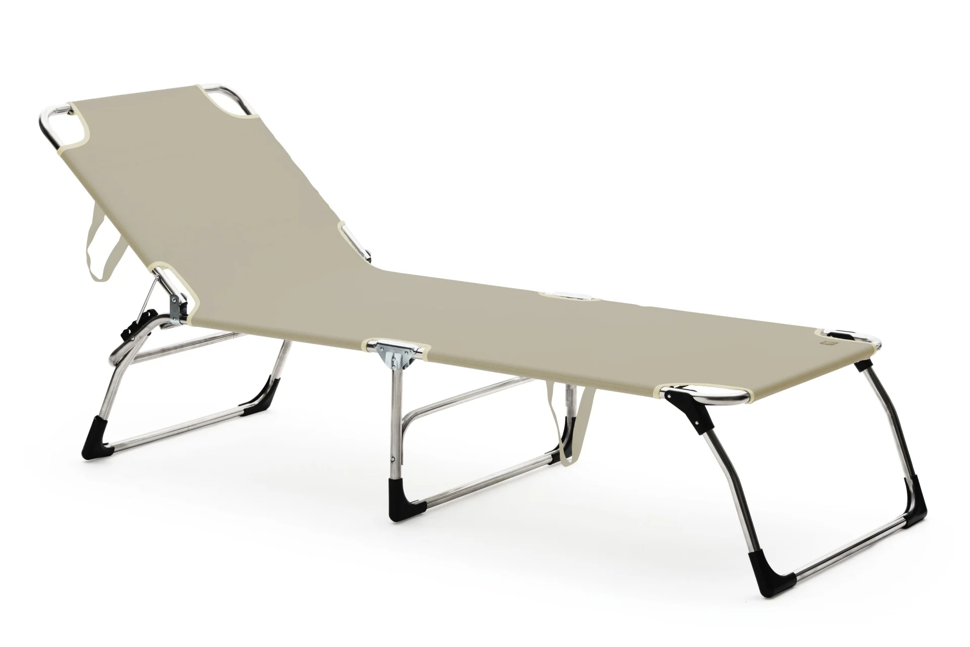 Gartenliege Amigo BIG aus Aluminium, 3-fach verstellbar, modern, taupe silber, Outdoor