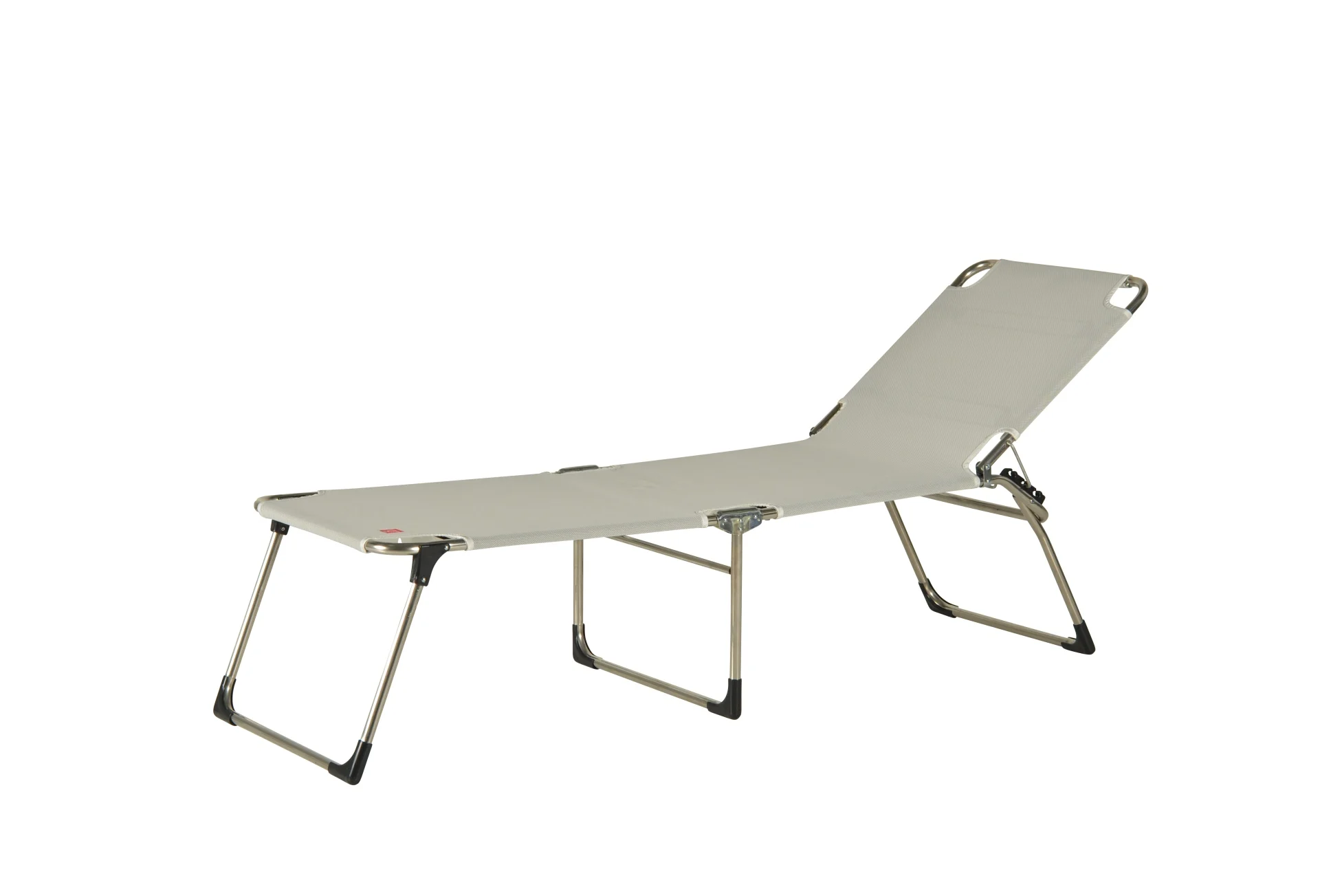 Gartenliege Amigo 40+ von Fiam, aus Aluminium und Textilene, modern, taupe, 3-fach verstellbare Rückenlehne