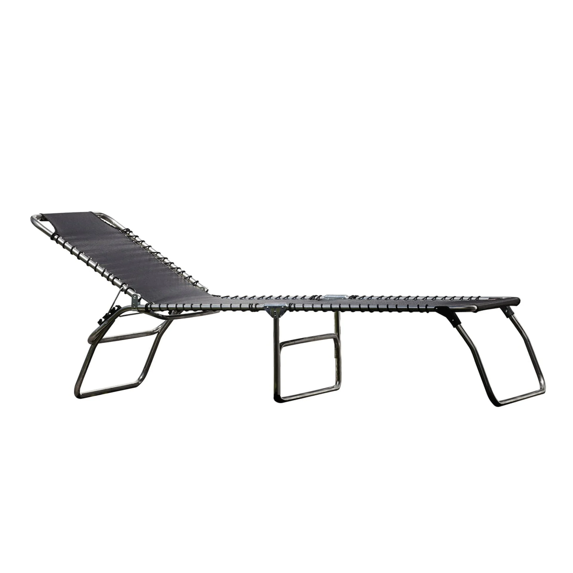Gartenliege Amigo XXL aus Aluminium, modern und wetterfest, Schwarz, 3-fach verstellbare Rückenlehne