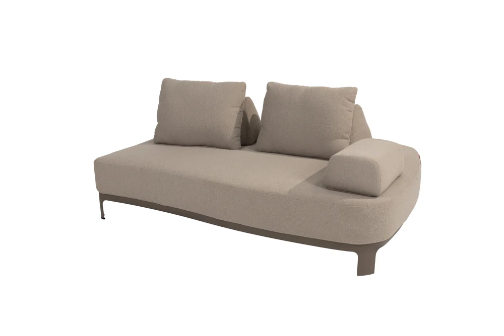 4Seasons Santorini cuddle Sofa mit 2 verstellbaren Rückenlehnen, 3 Kissen und Armlehne