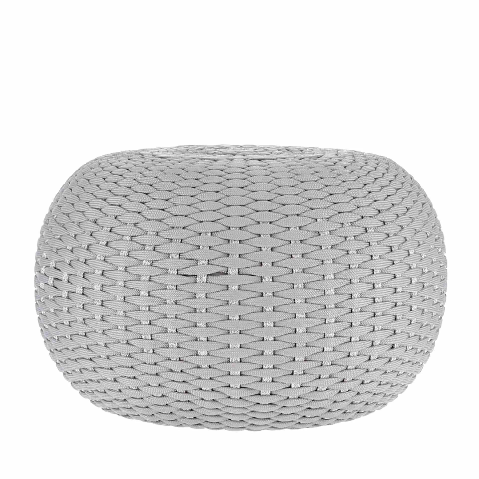 Hocker Moon aus robustem Kunststoff, modern, hellgrau, Ø 60 cm, pflegeleicht und langlebig - Jan Kurtz
