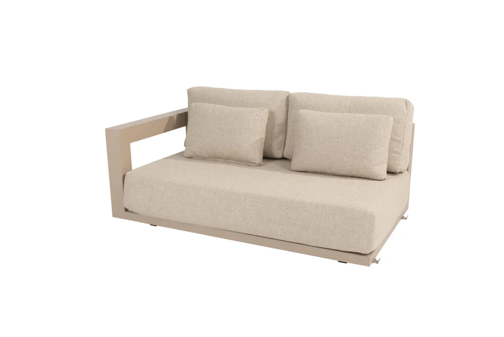 4Seasons Metropolitan 2.5 Sitzer Sofa Armlehne rechts, latte mit 5 Kissen