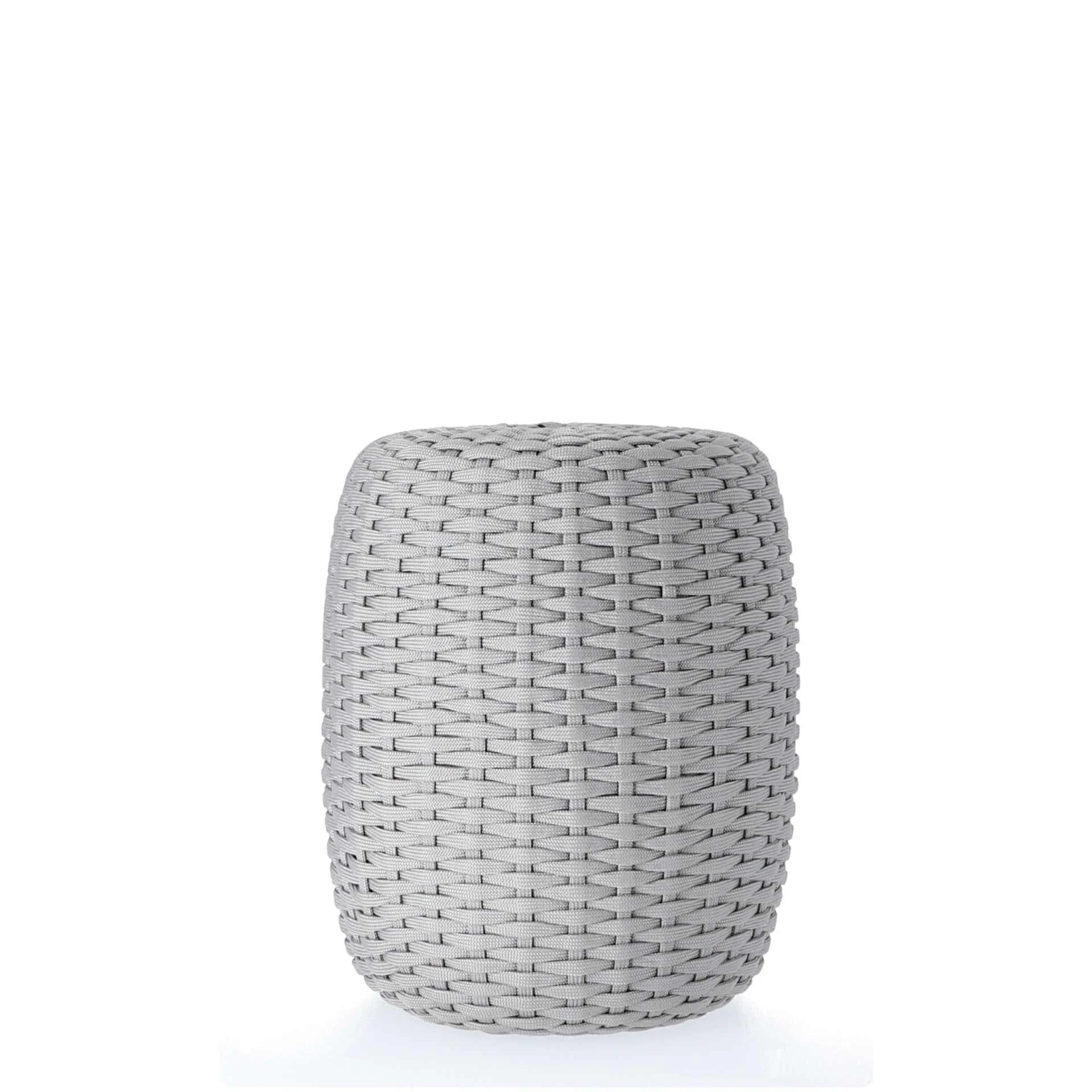 Hocker Moon aus robustem Kunststoff, modern und pflegeleicht, hellgrau, Ø 40 cm - Jan Kurtz