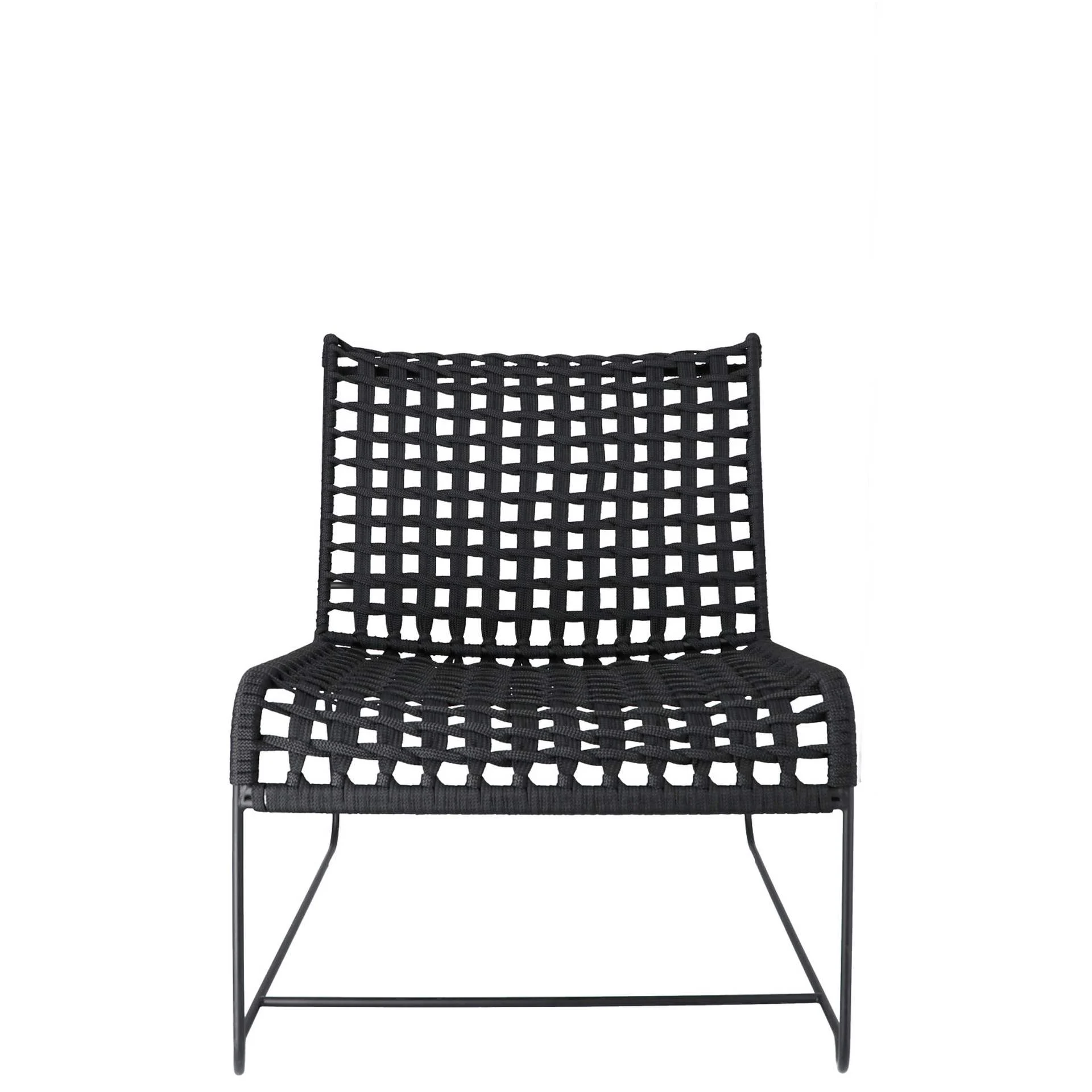Loungesessel In/Out aus Metall, modernes Design, gepolstert, schwarz, für drinnen und draußen - Jan Kurtz