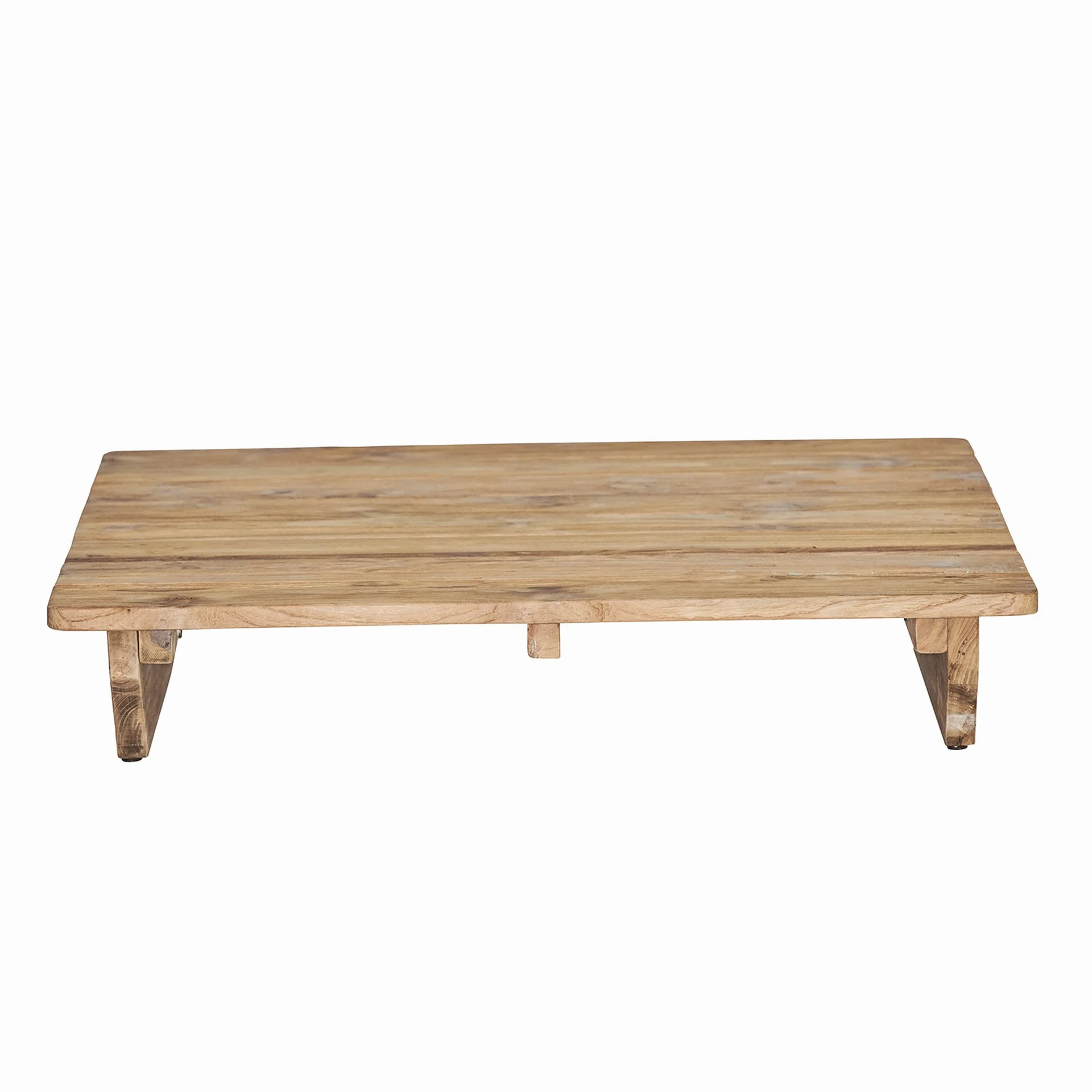 Couchtisch Newport aus recyceltem Teakholz, massiv, rechteckig, natur, 140 cm, Unikat - Jan Kurtz