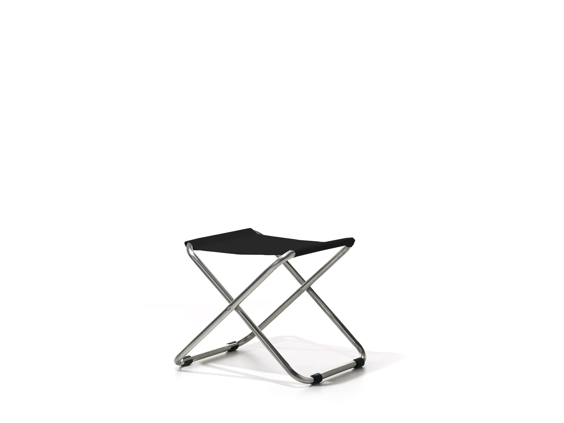 Hocker Chico aus Aluminium, modern, schwarz, wetterfest für Outdoor, leicht und stabil - Fiam