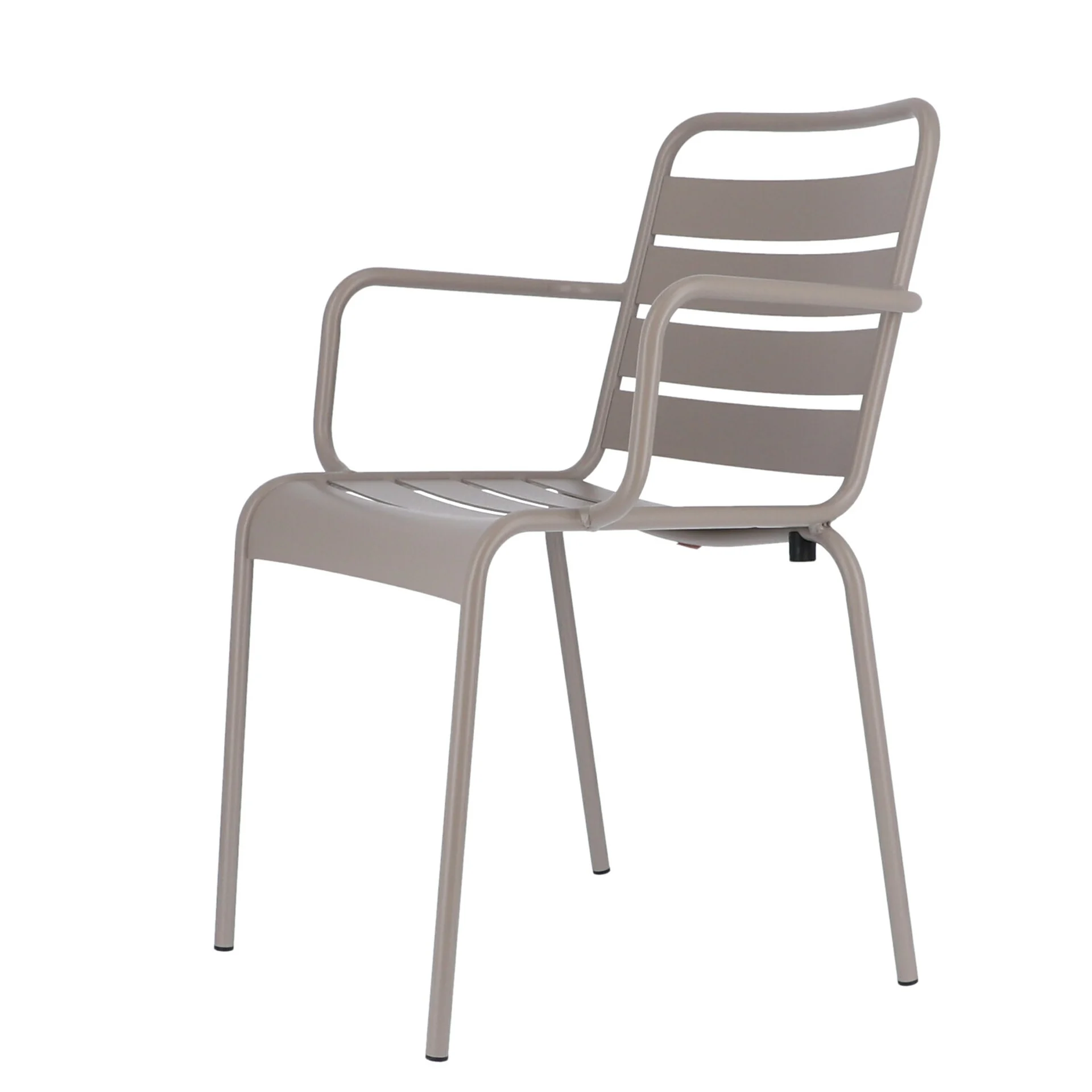 Stuhl Mya Metal aus Aluminium, Retro Chic für Outdoor, taupe, stapelbar, Fiam