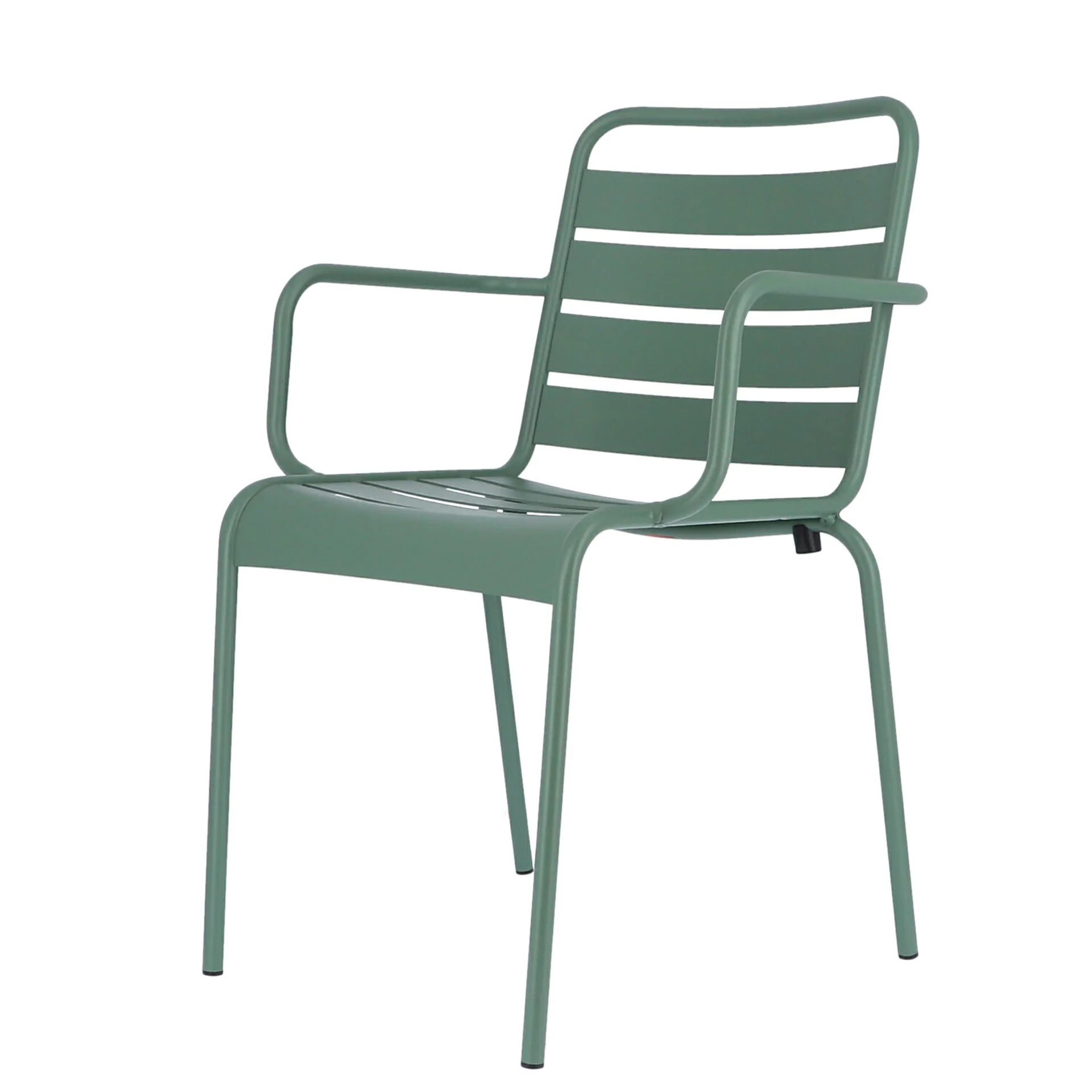 Stuhl Mya Metal aus Aluminium, Retro Chic für Outdoor, salbeigrün, stapelbar - Fiam