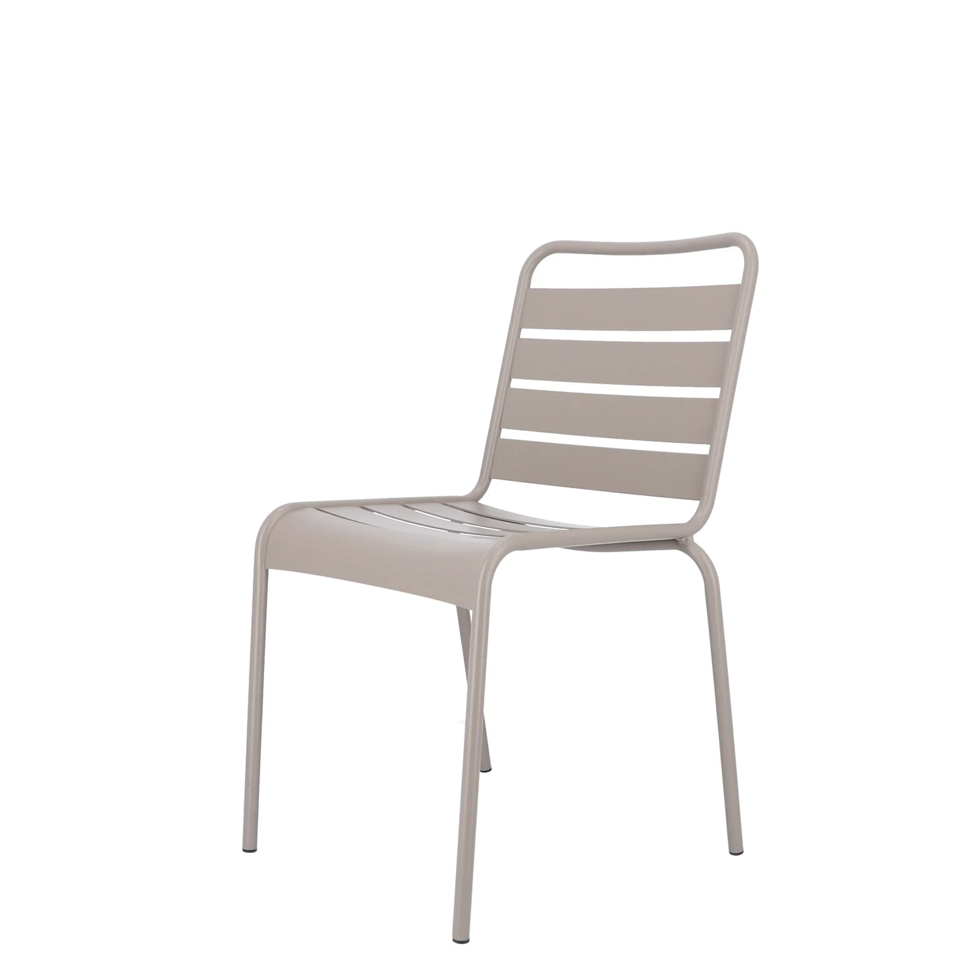 Stuhl Mya Metal aus Aluminium, Retro Chic, taupe, stapelbar, wetterfest für Garten und Terrasse - Fiam