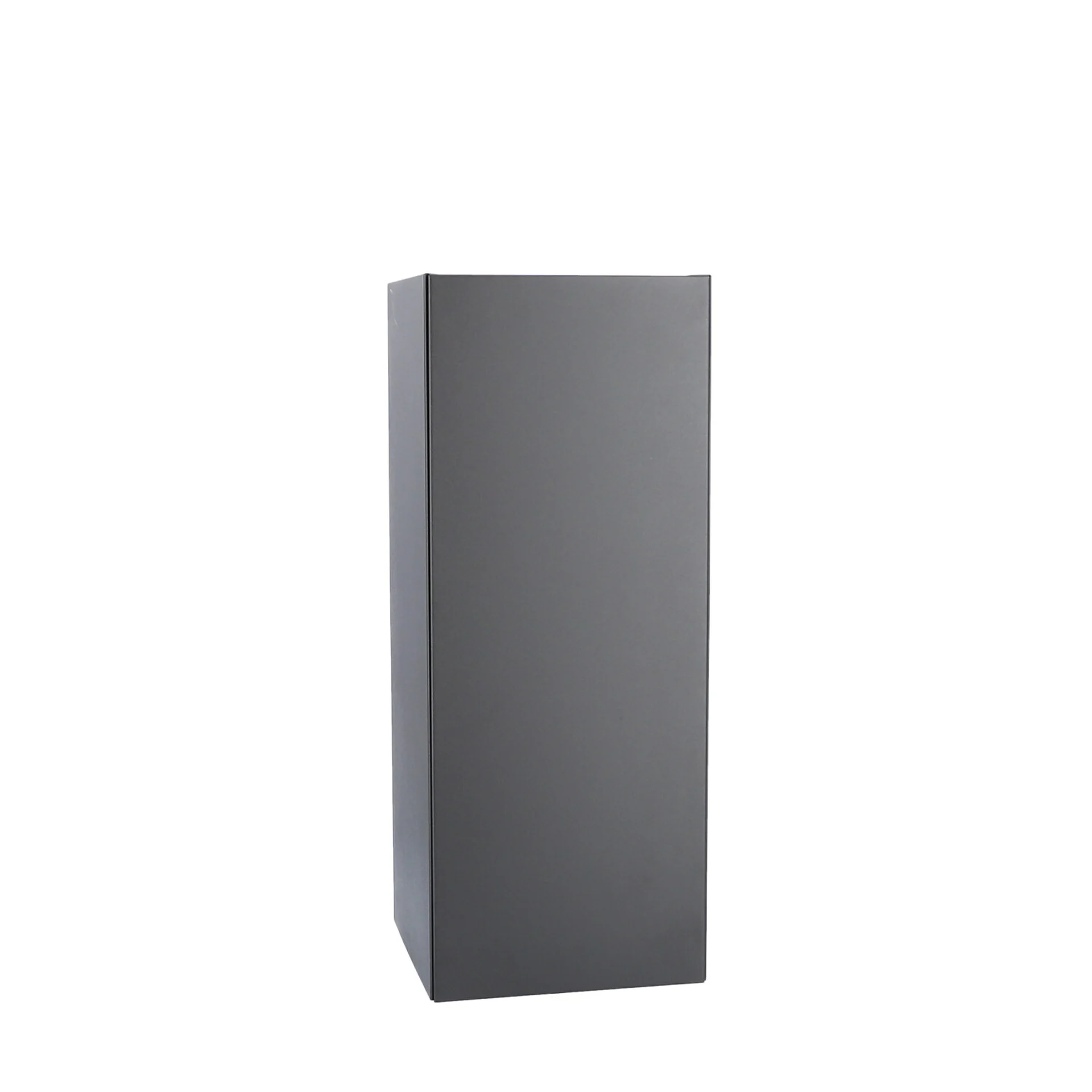 Vase Planter aus pulverbeschichtetem Metall, modern mit Rollen und Einlegeboden, schwarz, 80 cm - Jan Kurtz