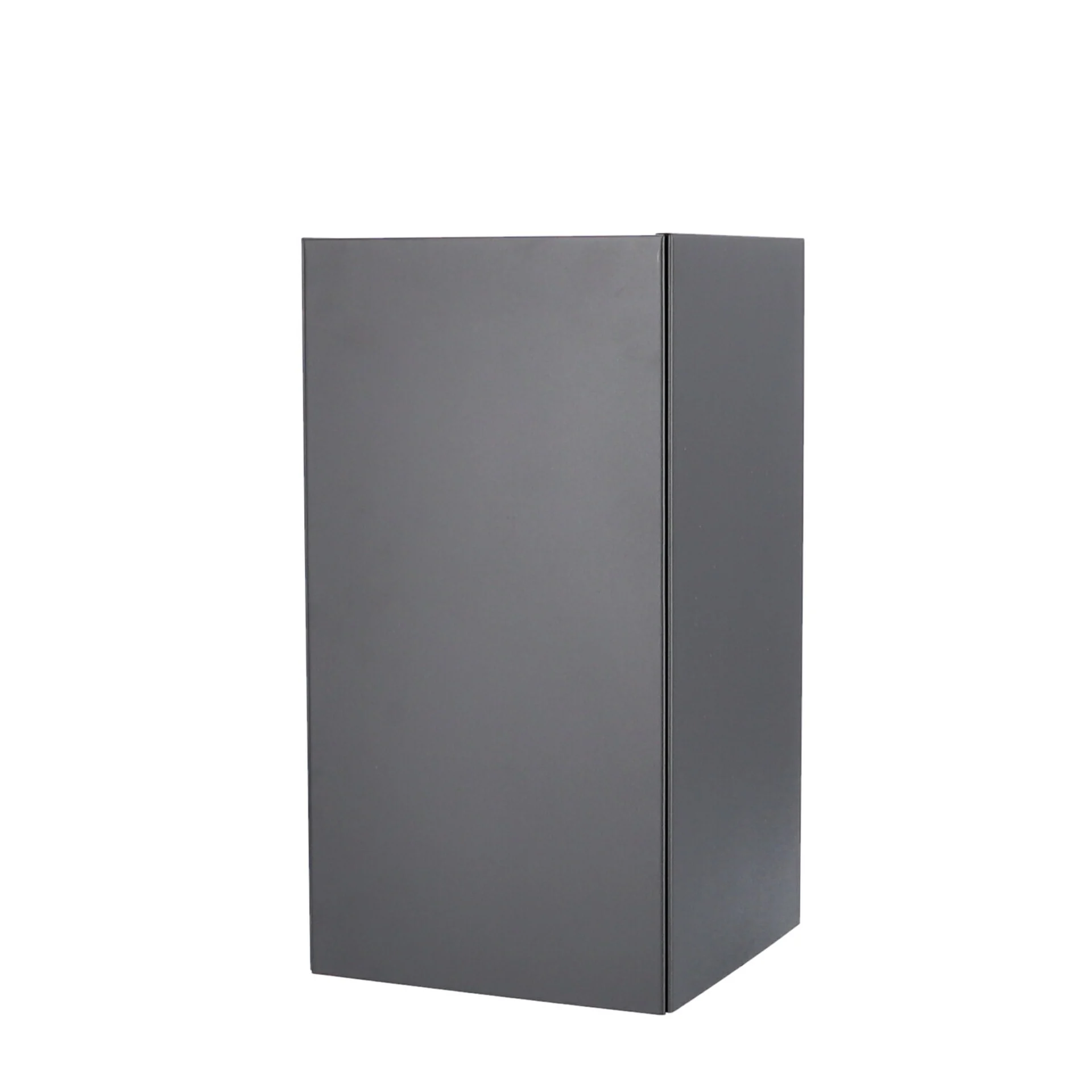 Vase Planter aus pulverbeschichtetem Metall, modern mit Rollen und Einlegeboden, schwarz, 60 cm - Jan Kurtz