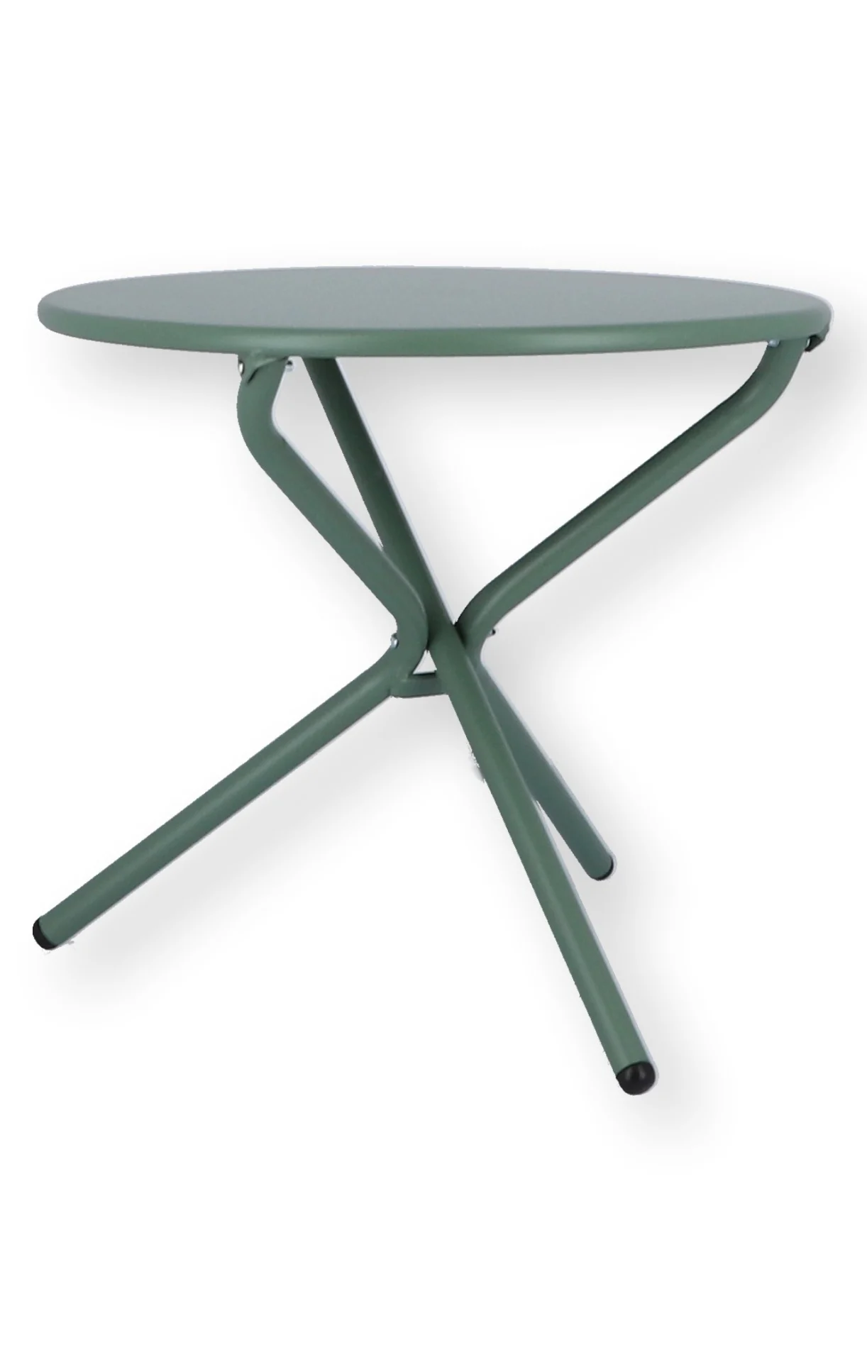 Gartenbeistelltisch Tris aus Aluminium, modern und pulverbeschichtet, rund in Salbei, für Outdoor - Fiam