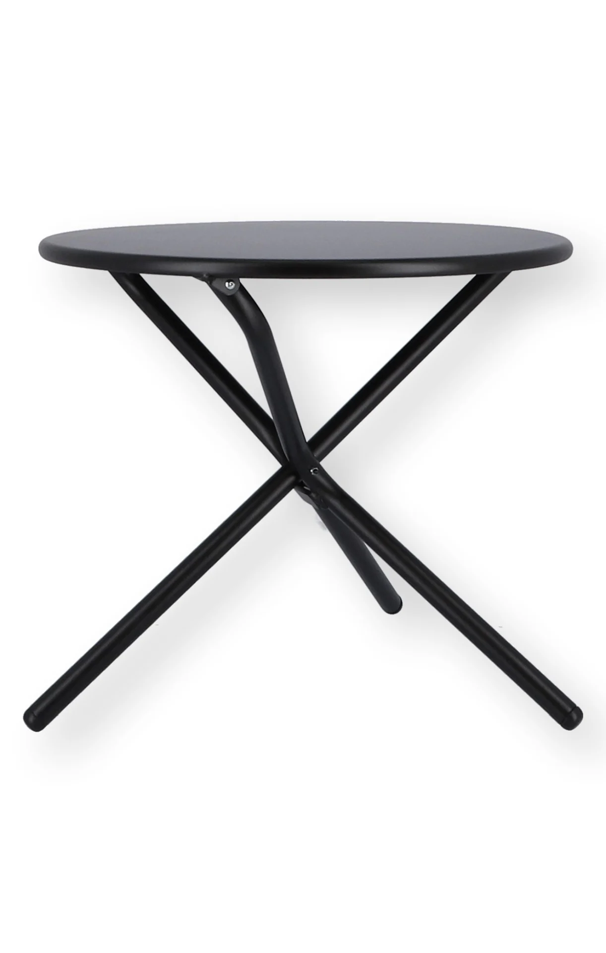 Gartenbeistelltisch Tris von Fiam aus Aluminium, modern, rund, schwarz, Outdoor geeignet
