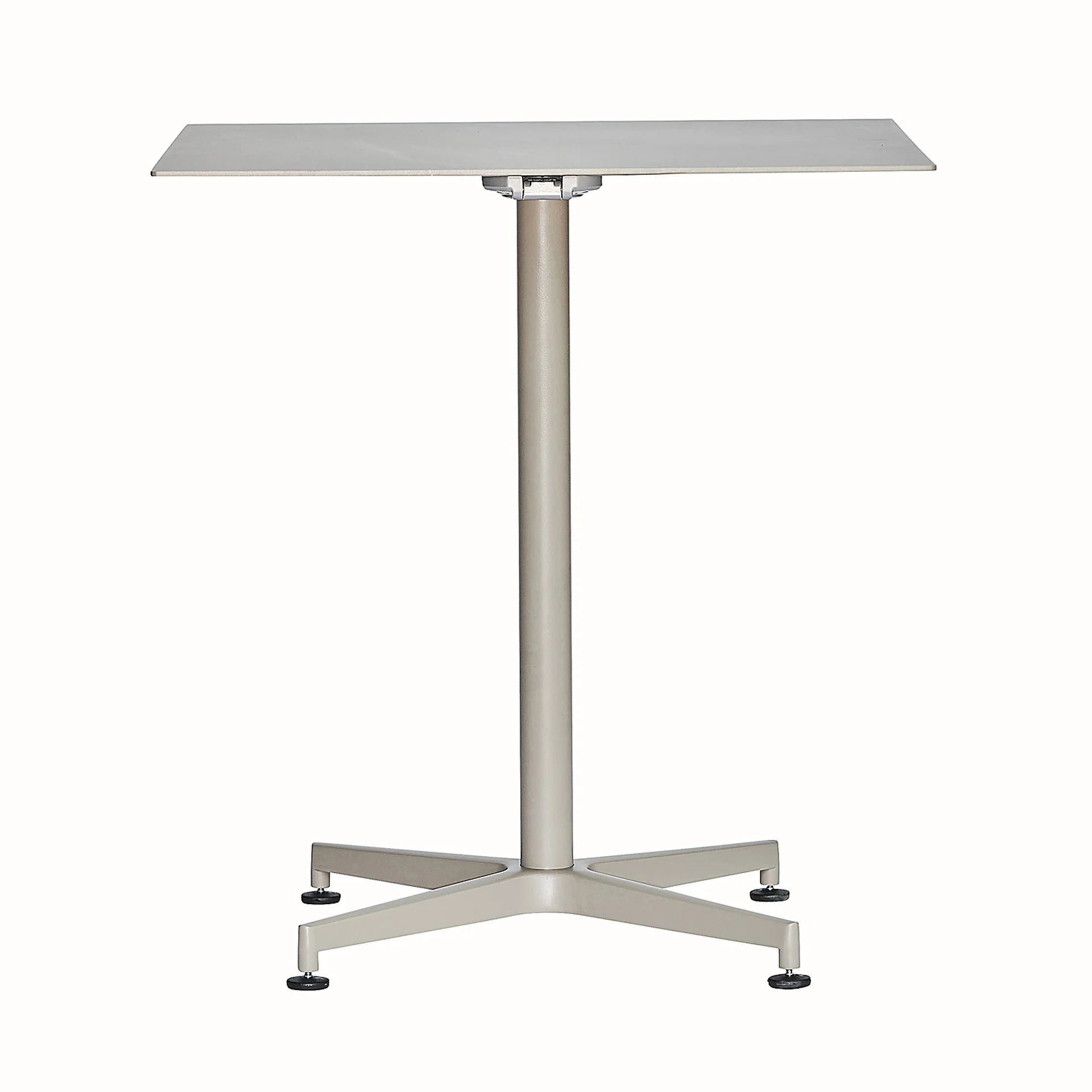 Gartenesstisch Vega aus Aluminium in Taupe, modern, klappbar, quadratisch, für 4 Personen - Fiam