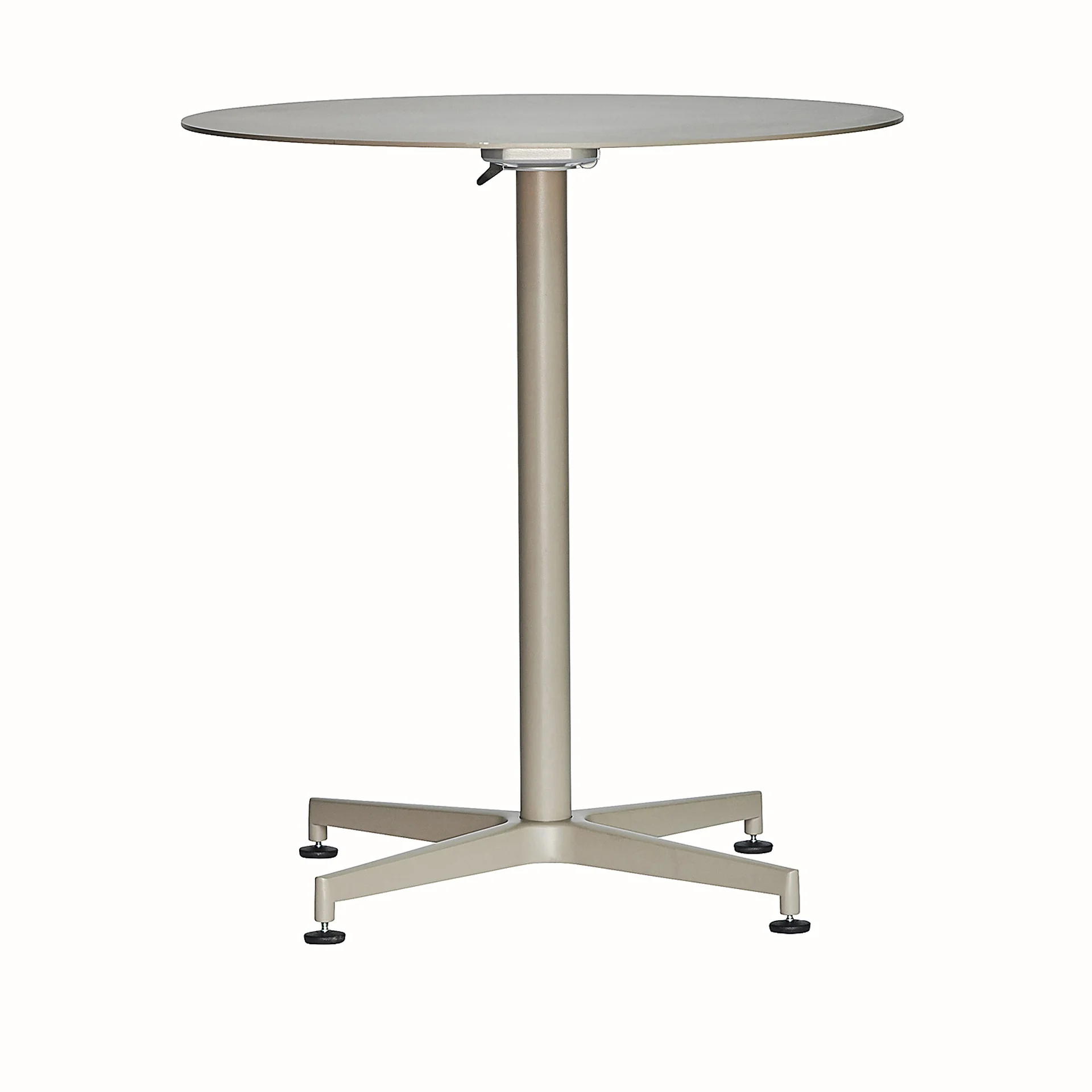Gartenesstisch Vega rund aus Aluminium, modern klappbar, taupe, für 4 Personen, Outdoor - Fiam