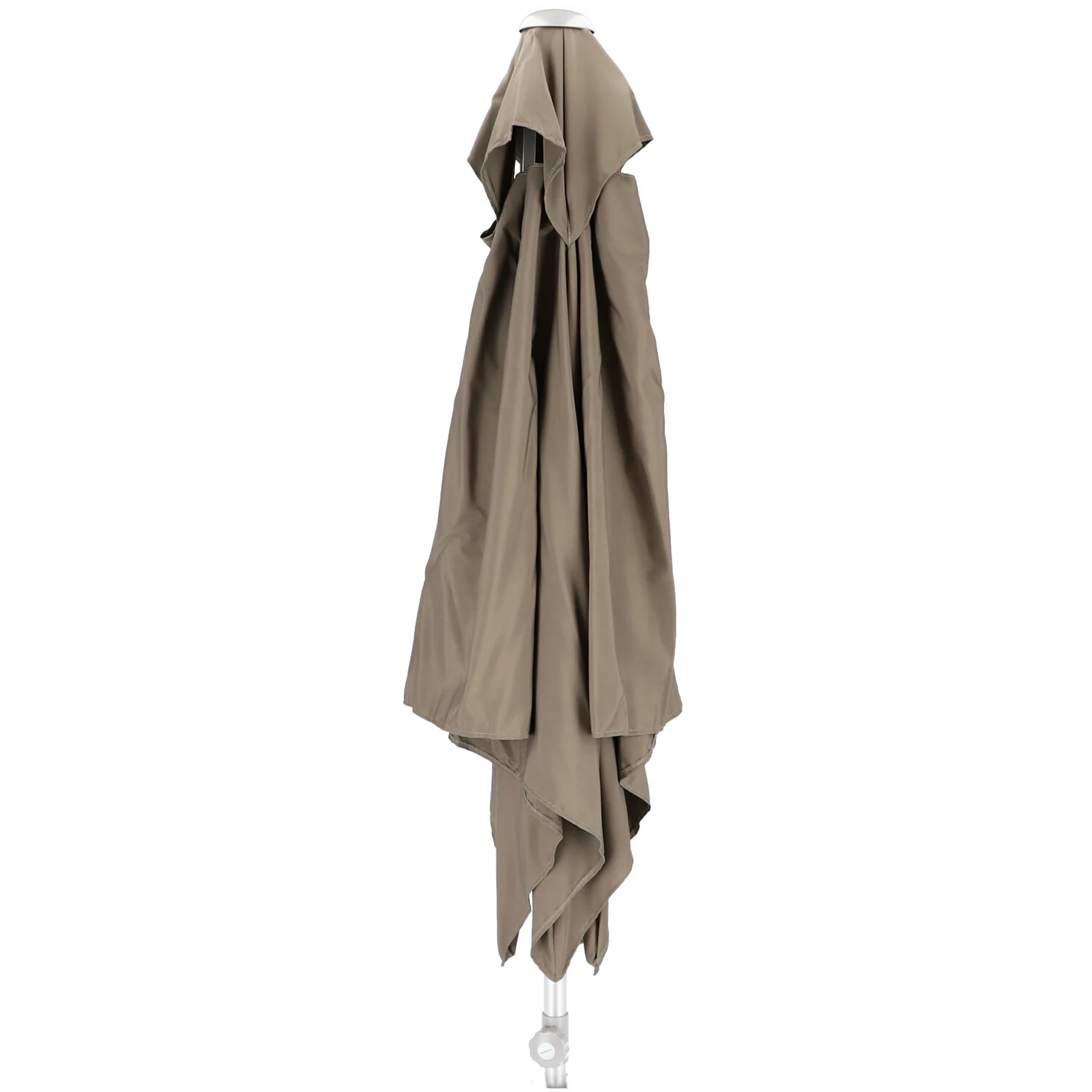 Sonnenschirm Elba eckig, Aluminiumgestell modern, taupe, 200 cm, mit Knickelement - Jan Kurtz