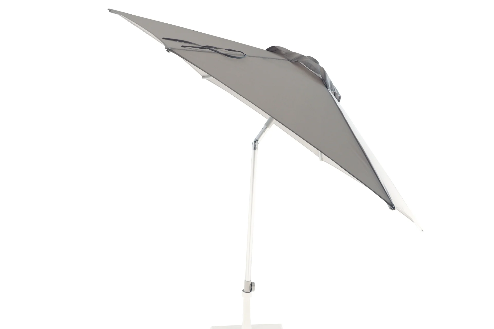 Sonnenschirm Elba Rund aus Aluminium, mit Knickelement, hellgrau, Ø 250 cm - Jan Kurtz