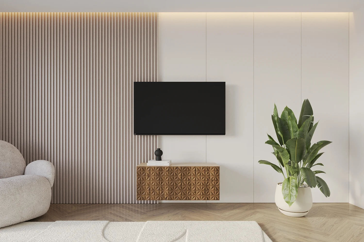 Lowboard VIRA Artisan und Katania 100 cm - Altdecor