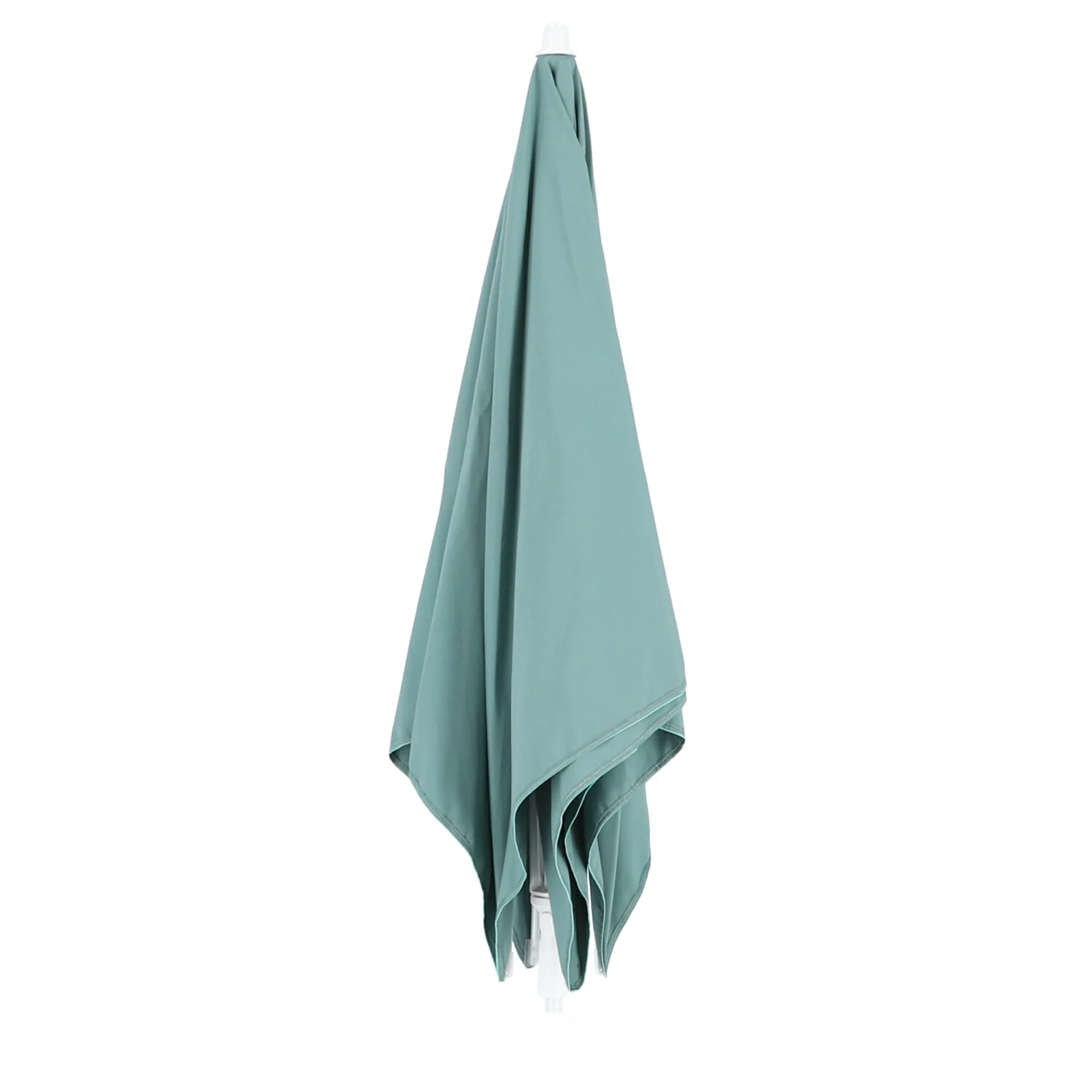 Sonnenschirm Murano, Polyacryl Bezug, modern und knickbar, seeblau, Gestell weiß, Outdoor - Jan Kurtz