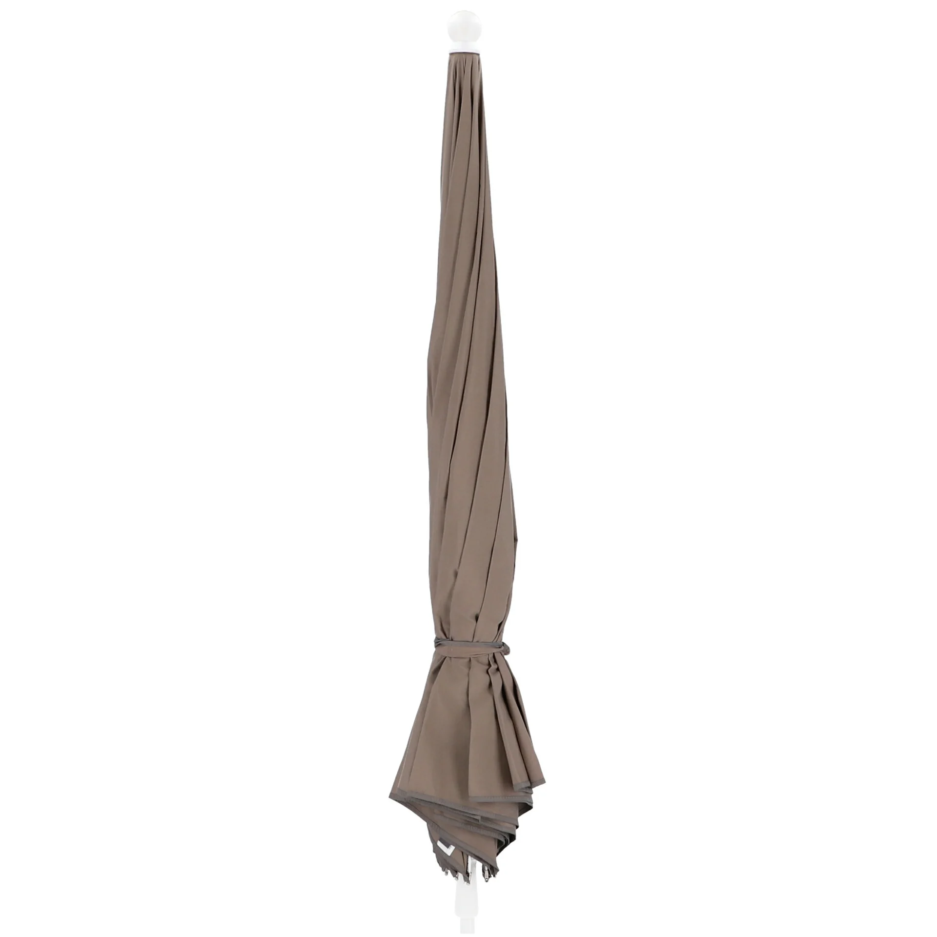 Sonnenschirm Salina Polyacryl, modern mit Knickelement, taupe, für Outdoor, Gestell weiß - Jan Kurtz