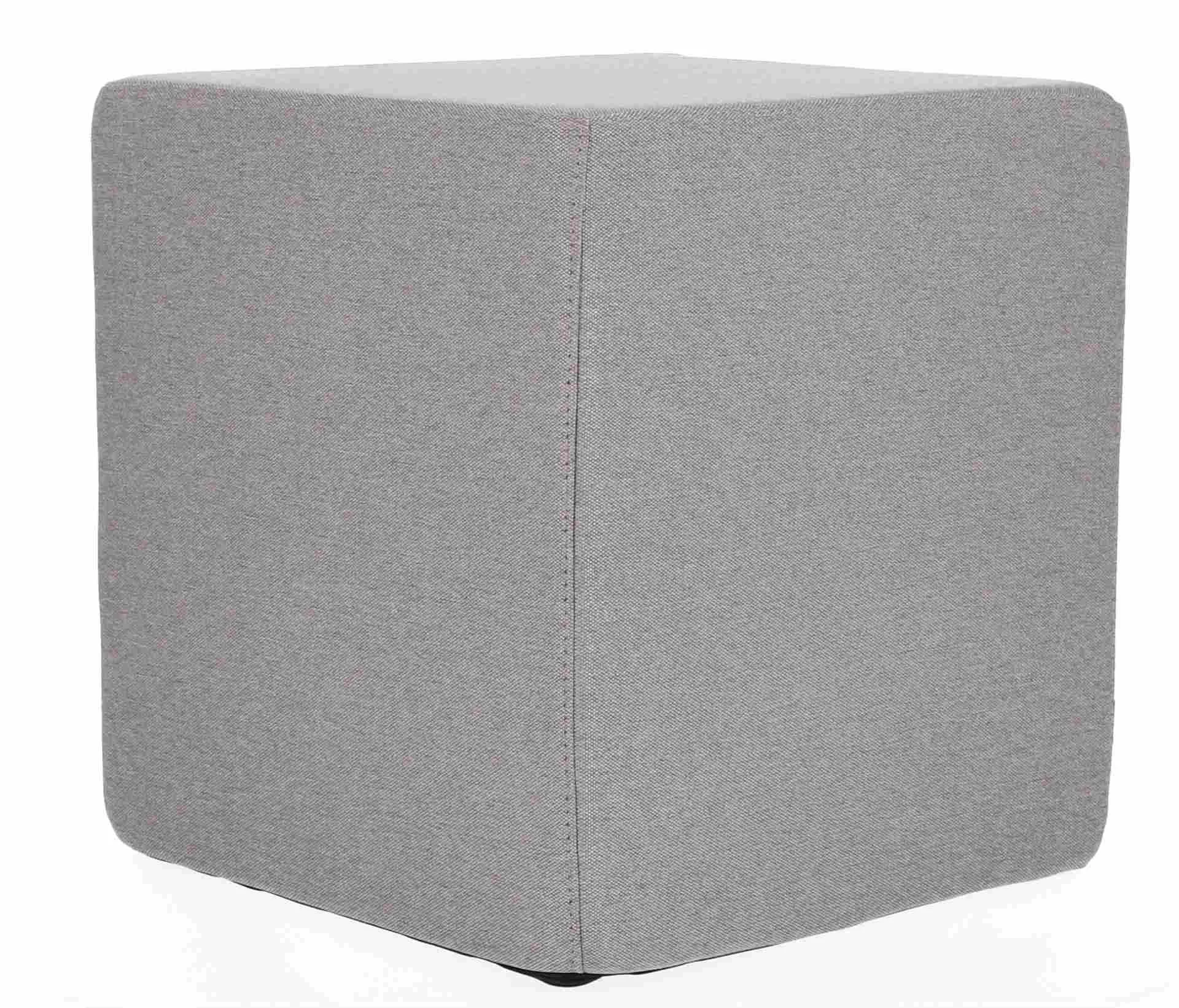 Pouf Sitting, hochwertiger Polyesterbezug, modern, hellgrau, quadratisch, komfortabler Styroporkern - Jan Kurtz