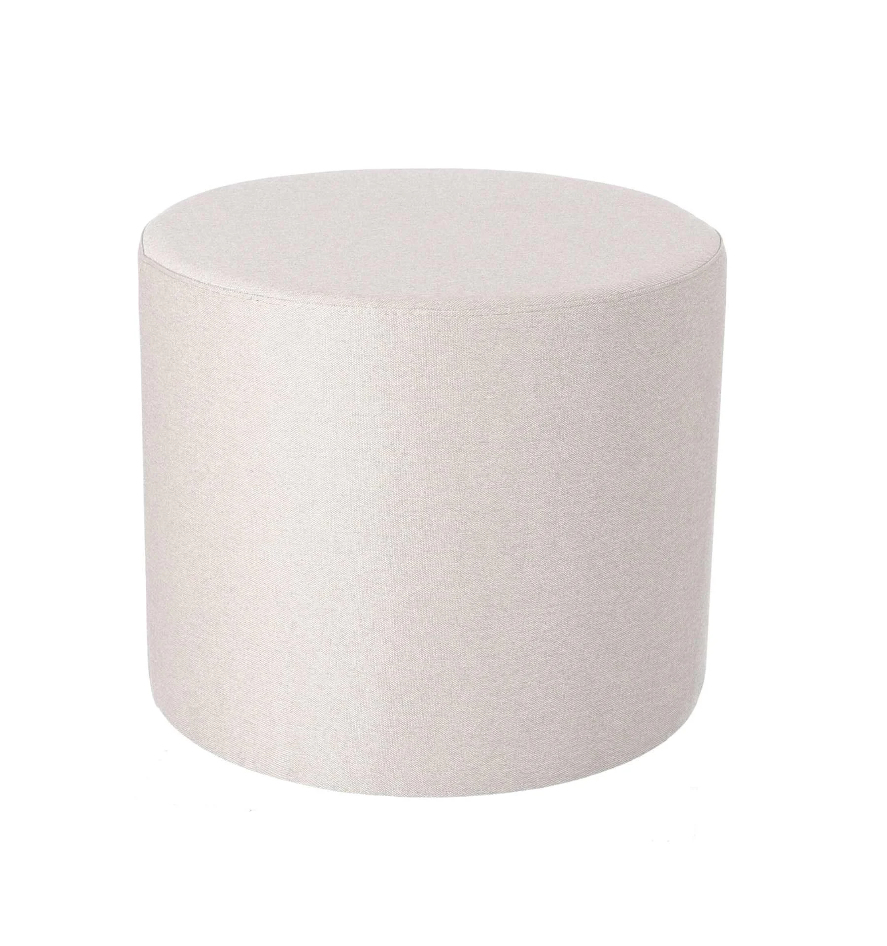 Pouf Rondo, hochwertiger Polyesterbezug, modern, Beige, rund, Ø 50 cm, weiche Polsterung - Jan Kurtz
