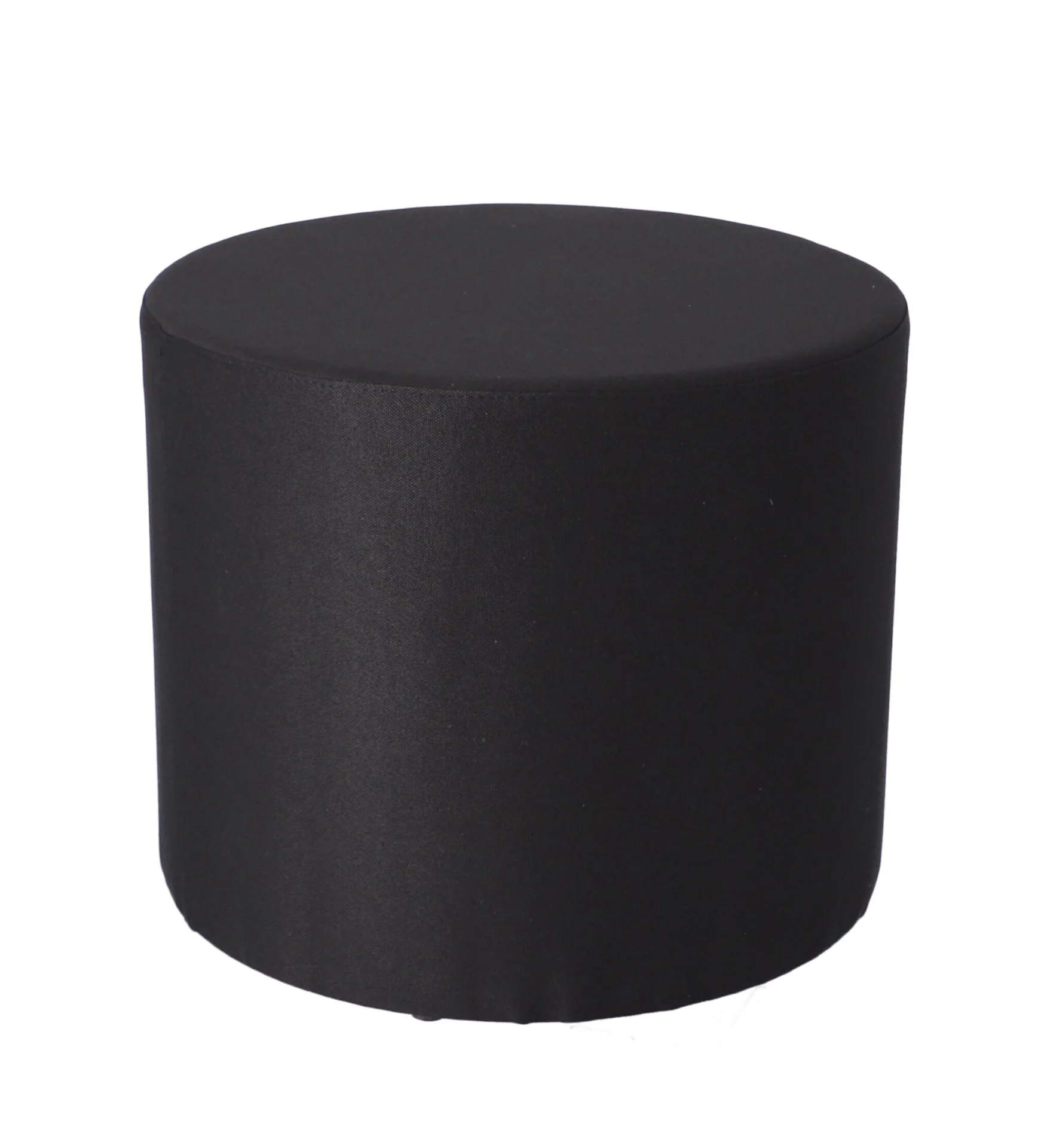 Pouf Rondo, Bezug aus Polyester und Styroporkern, modern und vielseitig, schwarz, Ø 50 cm - Jan Kurtz