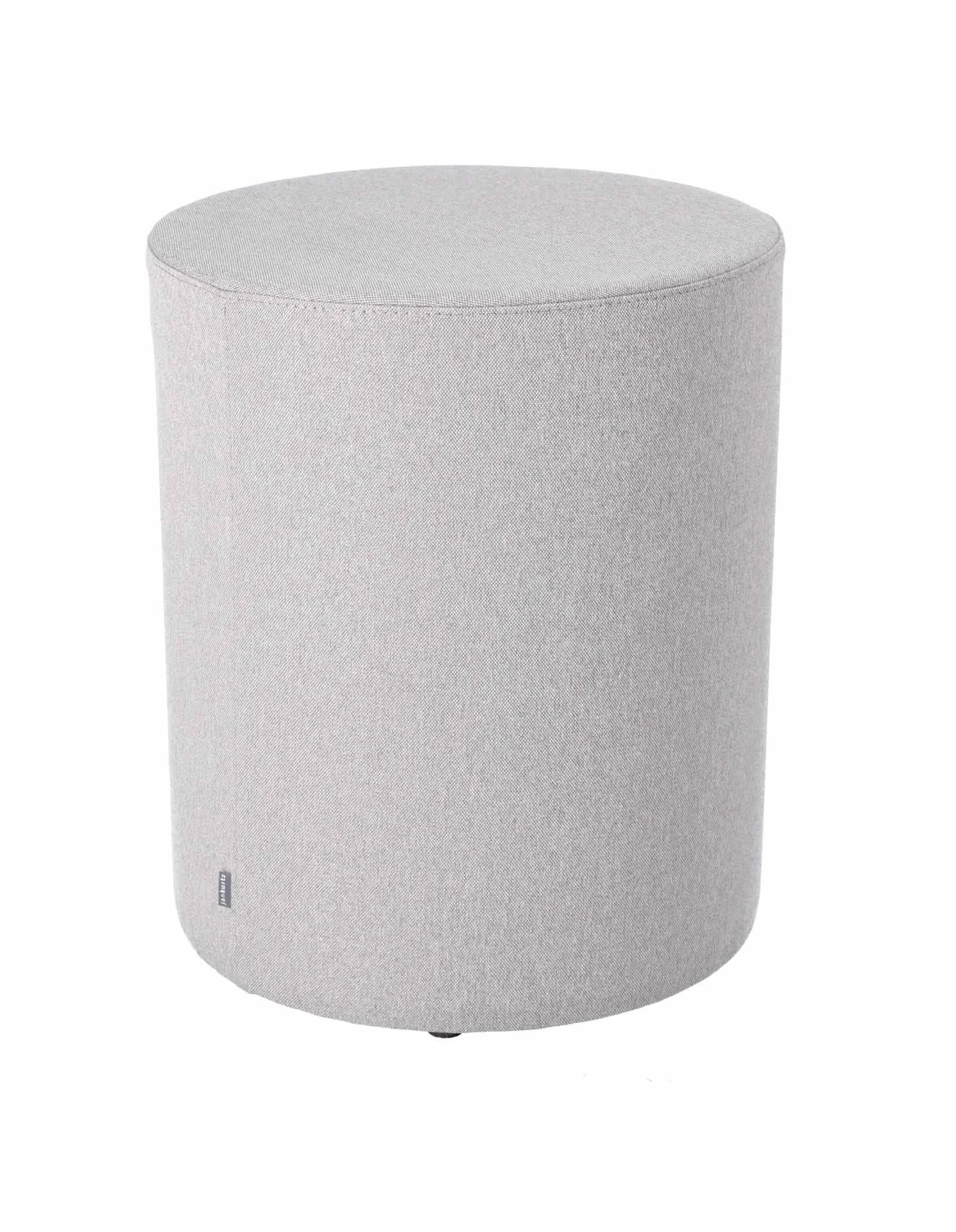 Pouf Rondo, moderner Stoffbezug mit Styroporkern, rund, hellgrau, Ø 40 cm, bequem für Dein Zuhause - Jan Kurtz