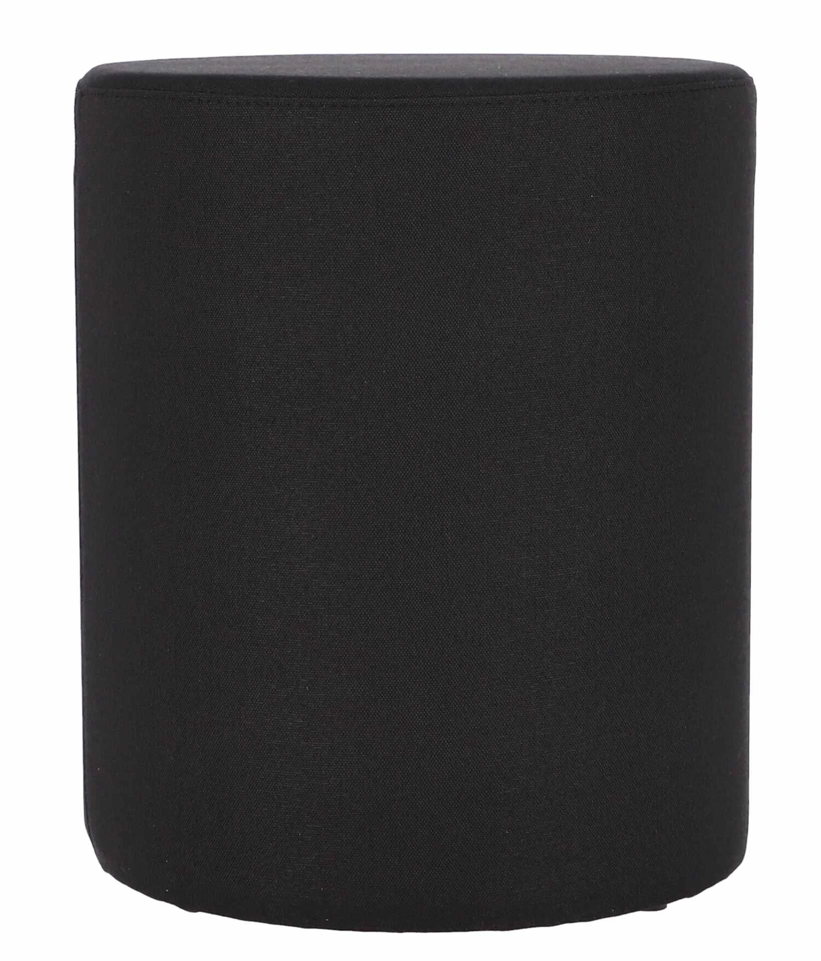 Pouf Rondo Ø 40 cm, moderner Bezug aus Polyester, rundes Design, schwarz, komfortable Styroporfüllung - Jan Kurtz