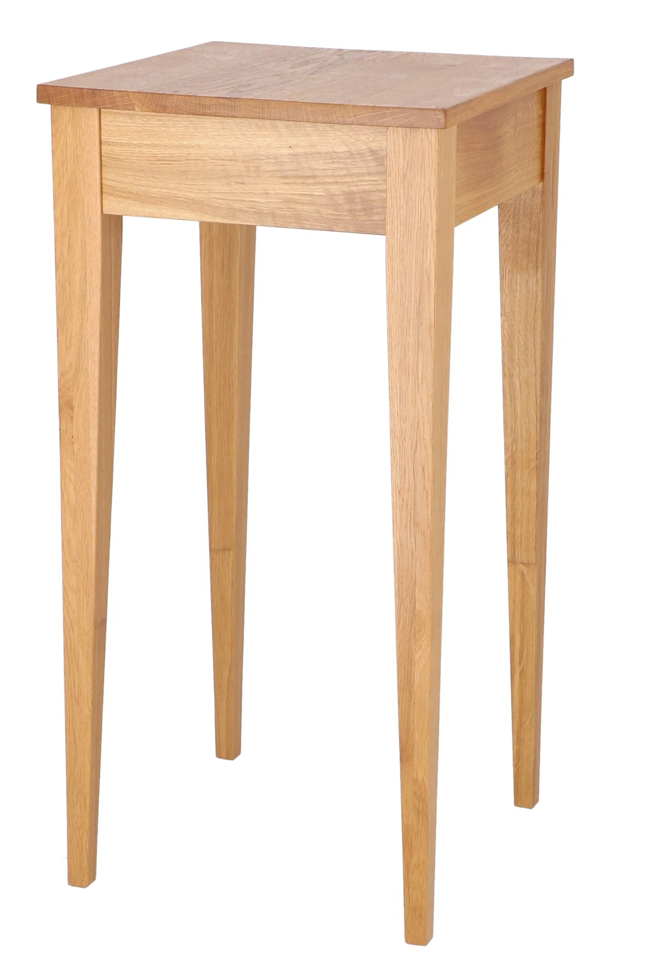 Beistelltisch Bonny aus Eichenholz, massiv und klassisch, natur, 100 cm hoch, quadratisch - Jan Kurtz