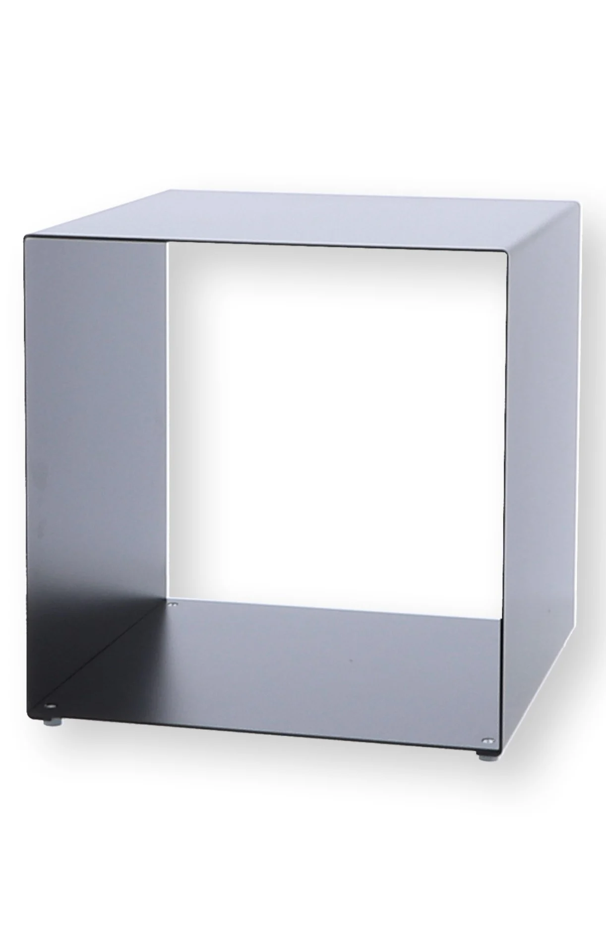 Beistelltisch Cubus Metall, modern pulverbeschichtet, quadratisch, Schwarz, 35 cm - Jan Kurtz